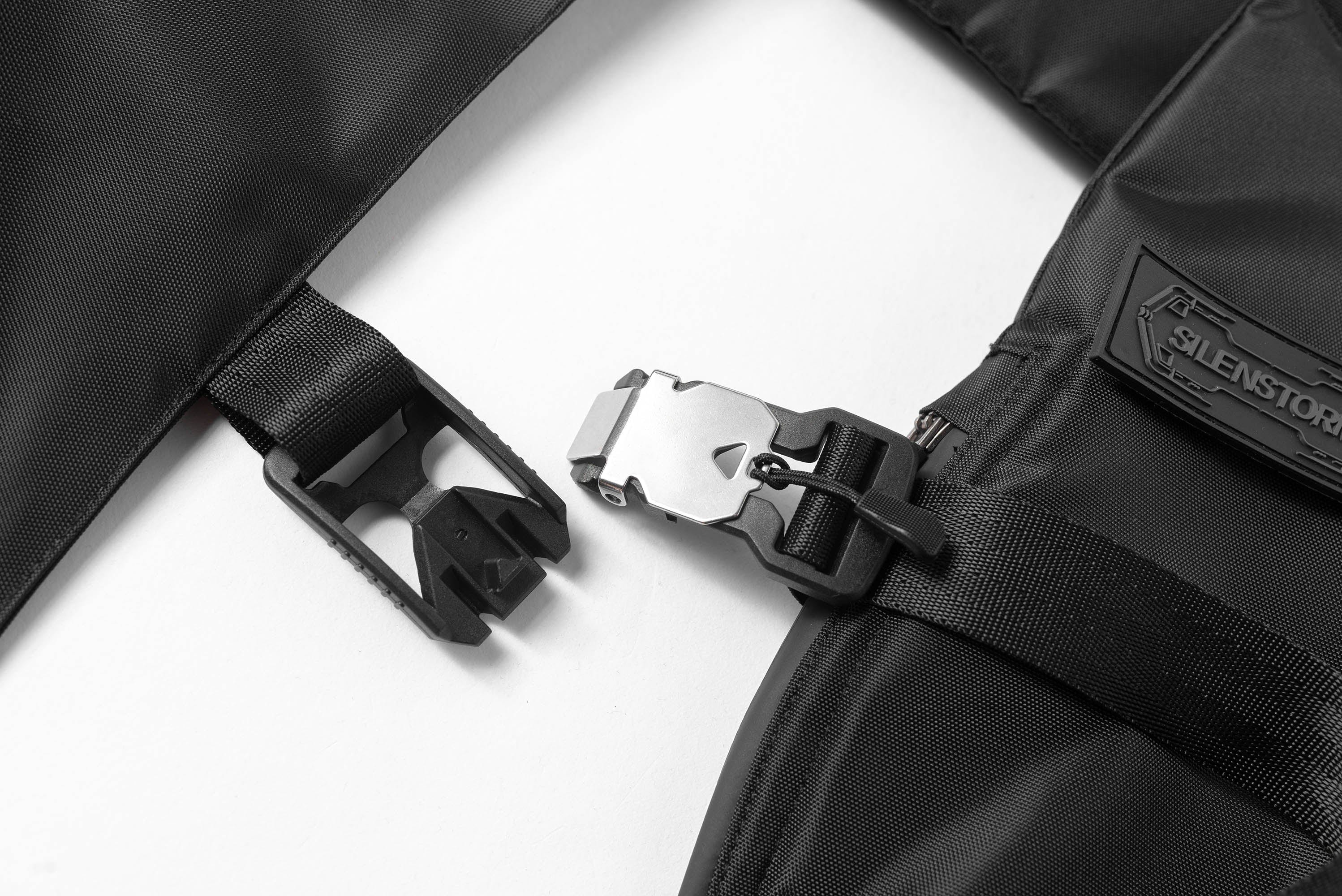 SILENSTORM Asymmetrical Multi-Pocket Tactical Vest, premium urban and streetwear designers apparel on PROJECTISR.com, SILENSTORM