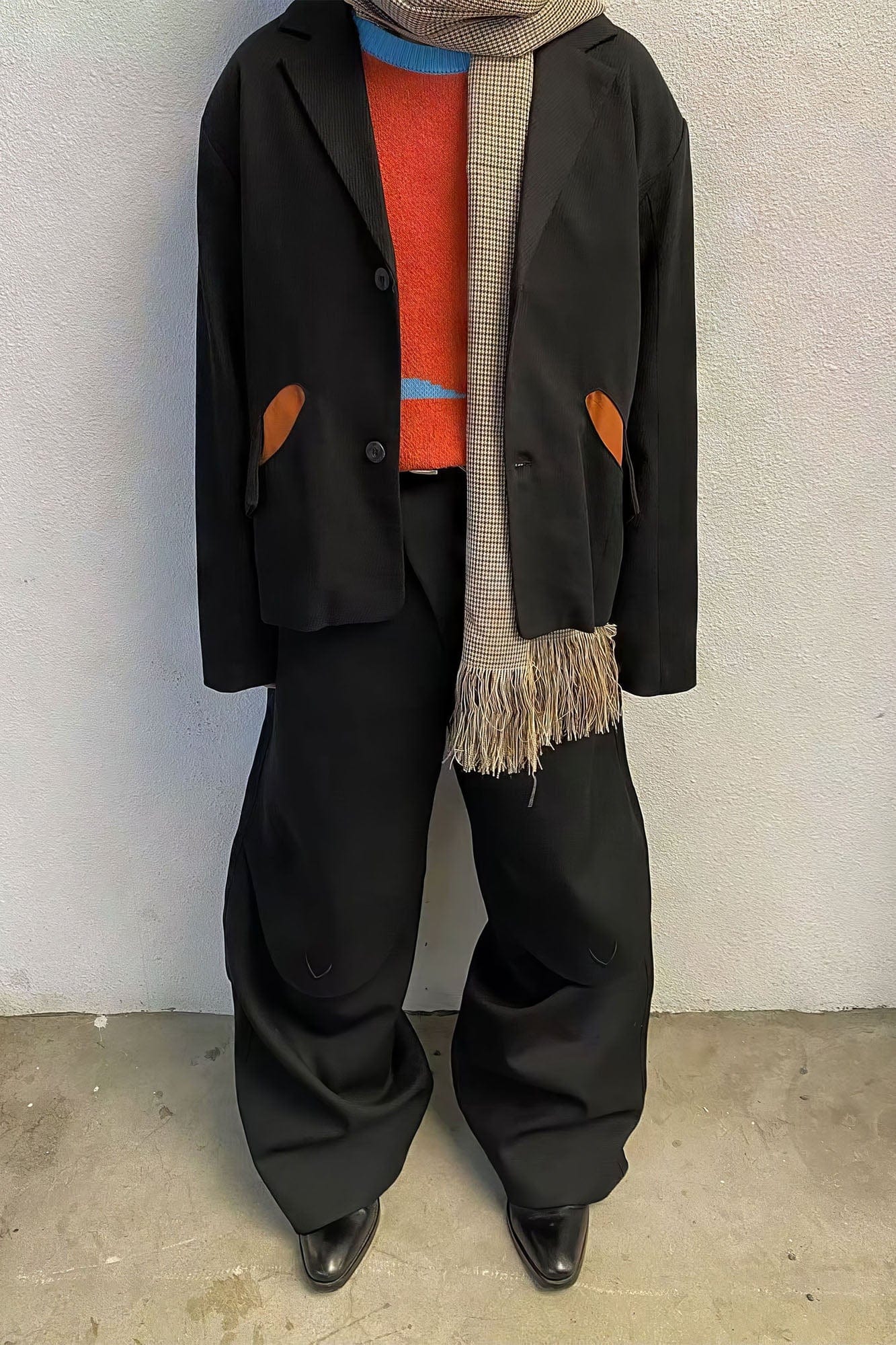 ESAIAS Layered Flap-Knee Wool-Blended Wide-Leg Trousers, premium urban and streetwear designers apparel on PROJECTISR.com, ESAIAS