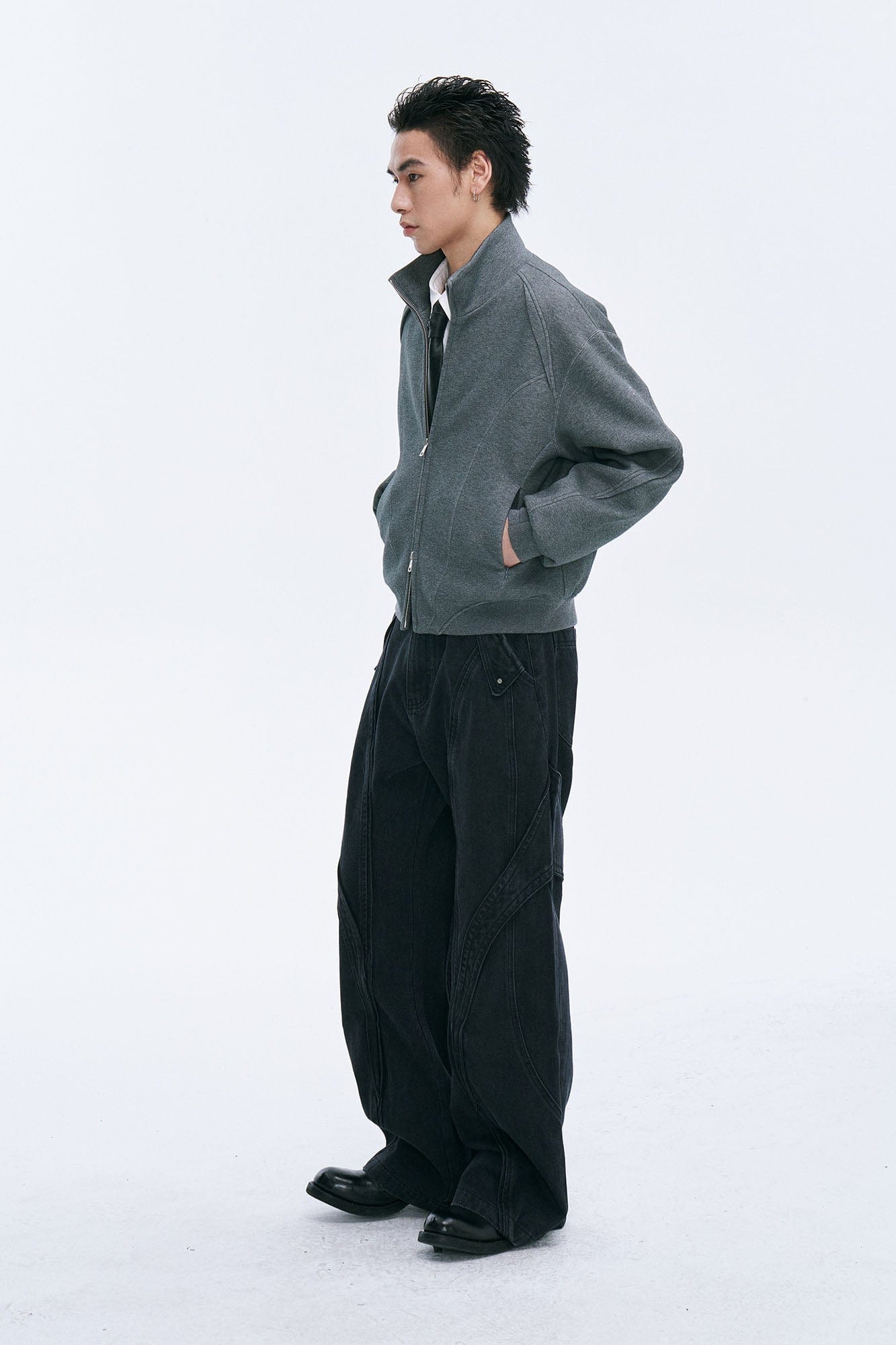 CATSSTAC Curved Panel Straight-Leg Jeans, premium urban and streetwear designers apparel on PROJECTISR.com, CATSSTAC