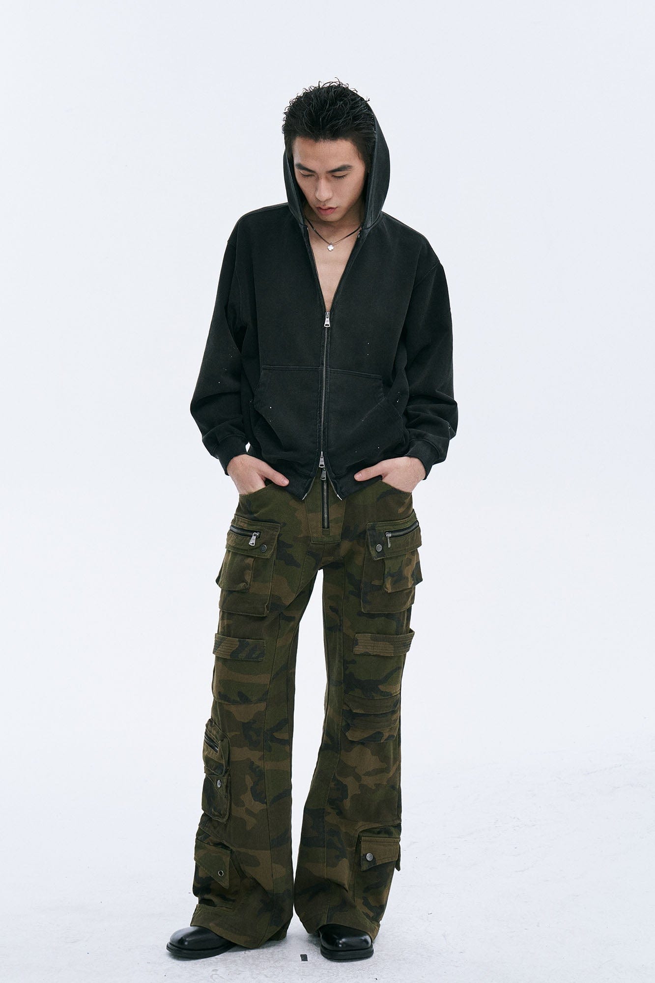CATSSTAC Rugged Wash Zip Hoodie, premium urban and streetwear designers apparel on PROJECTISR.com, CATSSTAC