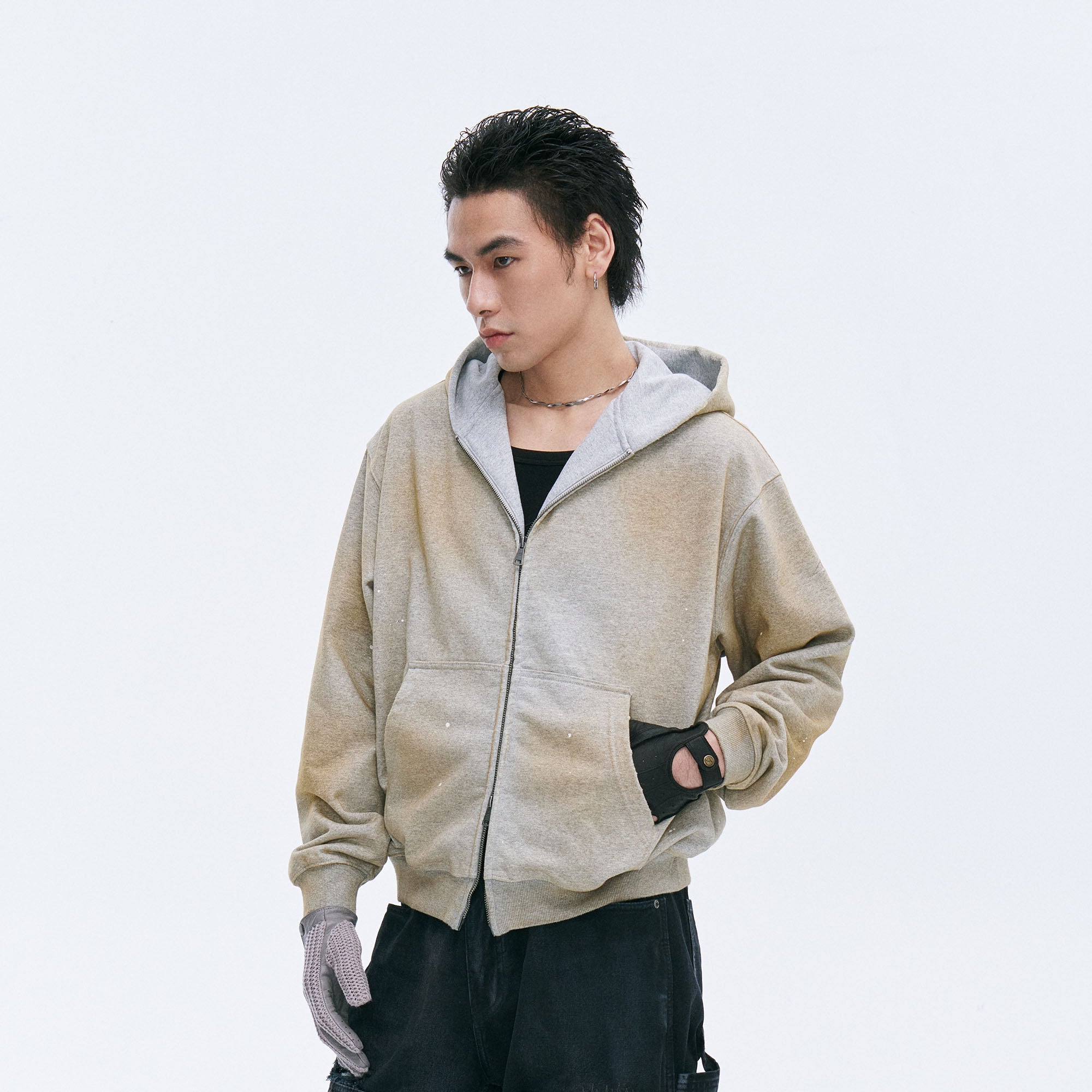 CATSSTAC Rugged Wash Zip Hoodie, premium urban and streetwear designers apparel on PROJECTISR.com, CATSSTAC