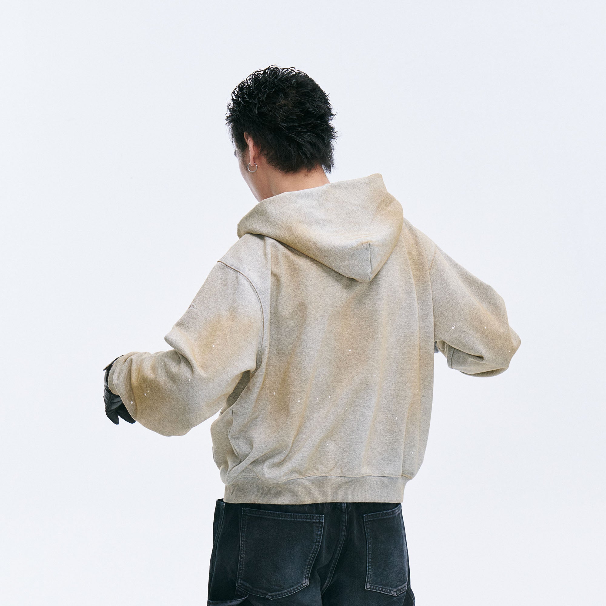 CATSSTAC Rugged Wash Zip Hoodie, premium urban and streetwear designers apparel on PROJECTISR.com, CATSSTAC