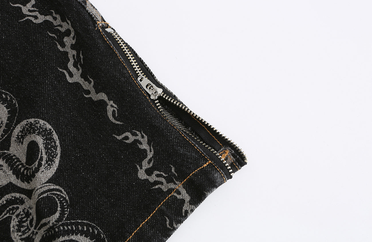 CYCYCY Serpentine Strap Buckled Flared Jeans