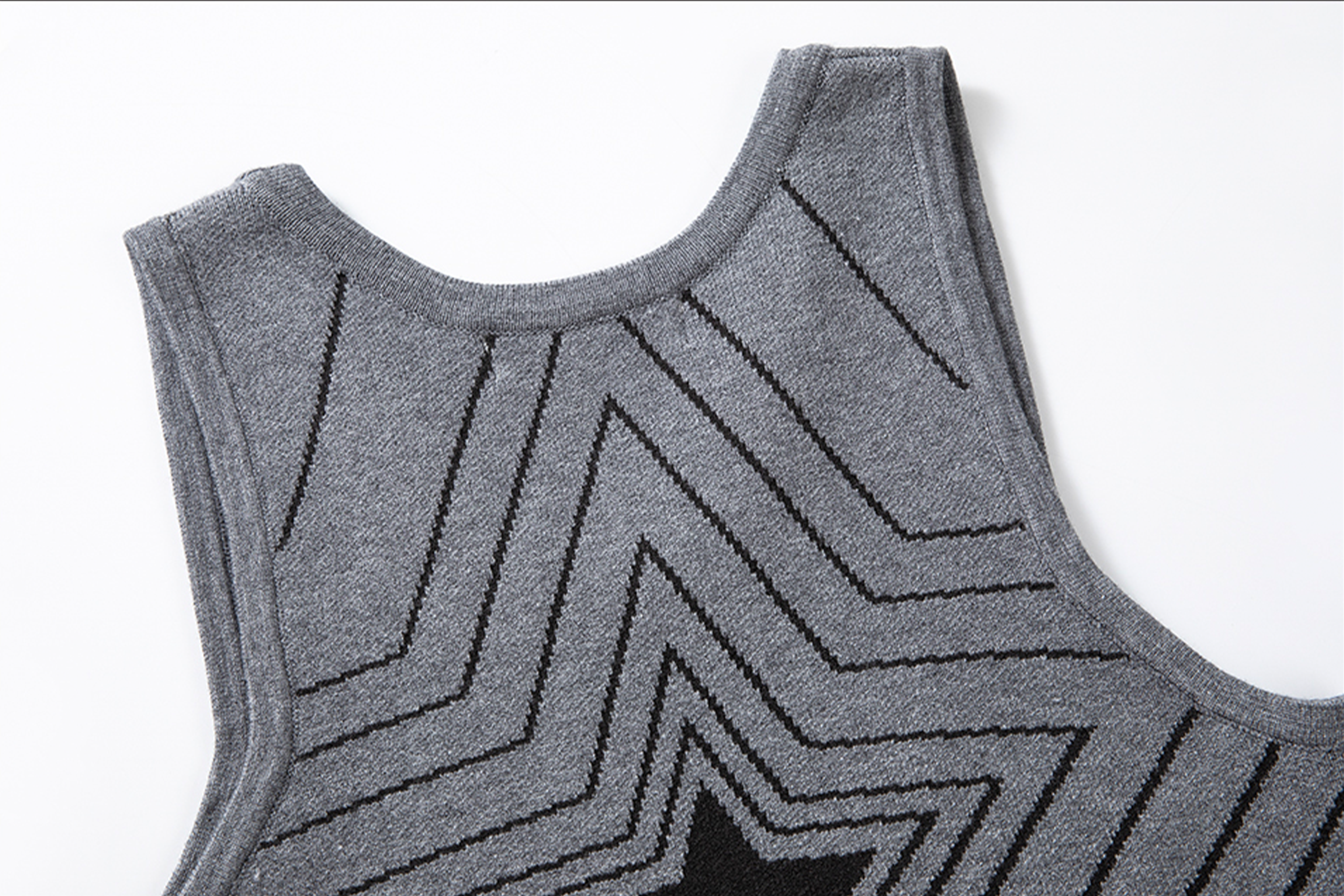 CYCYCY Retro Star Intarsia Knit Vest