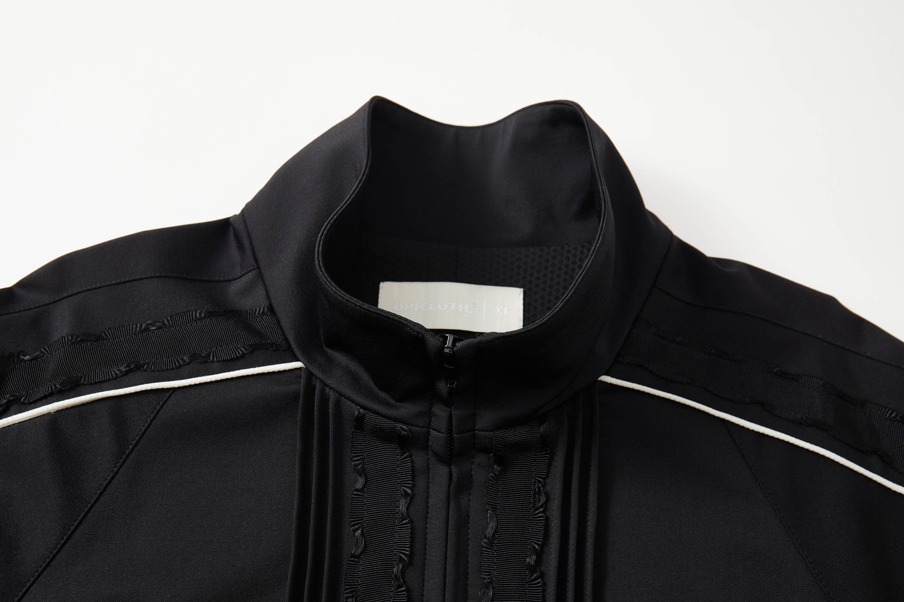 OPICLOTH Lace-Trim Track Jacket, premium urban and streetwear designers apparel on PROJECTISR.com, OPICLOTH