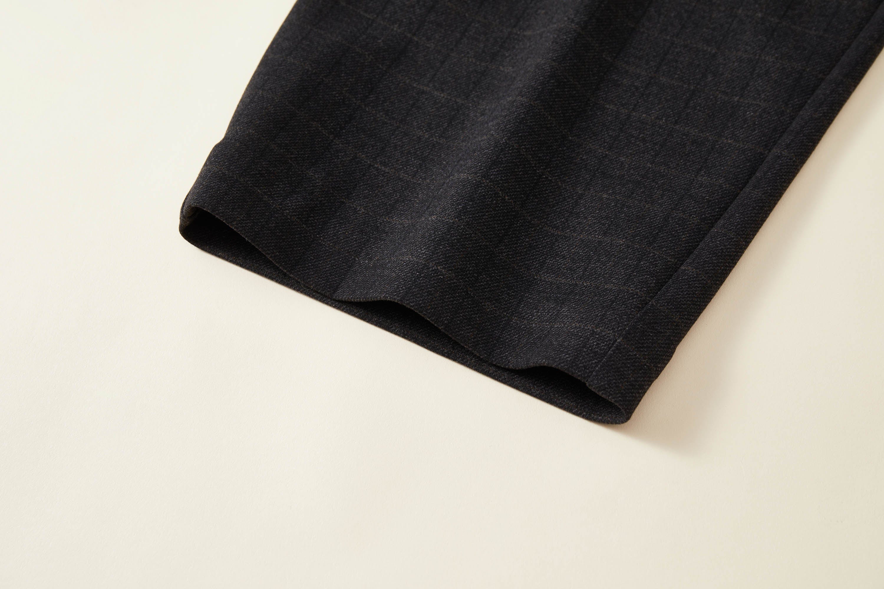 OPICLOTH Plaid Crinkled Wide-Leg Trousers, premium urban and streetwear designers apparel on PROJECTISR.com, OPICLOTH