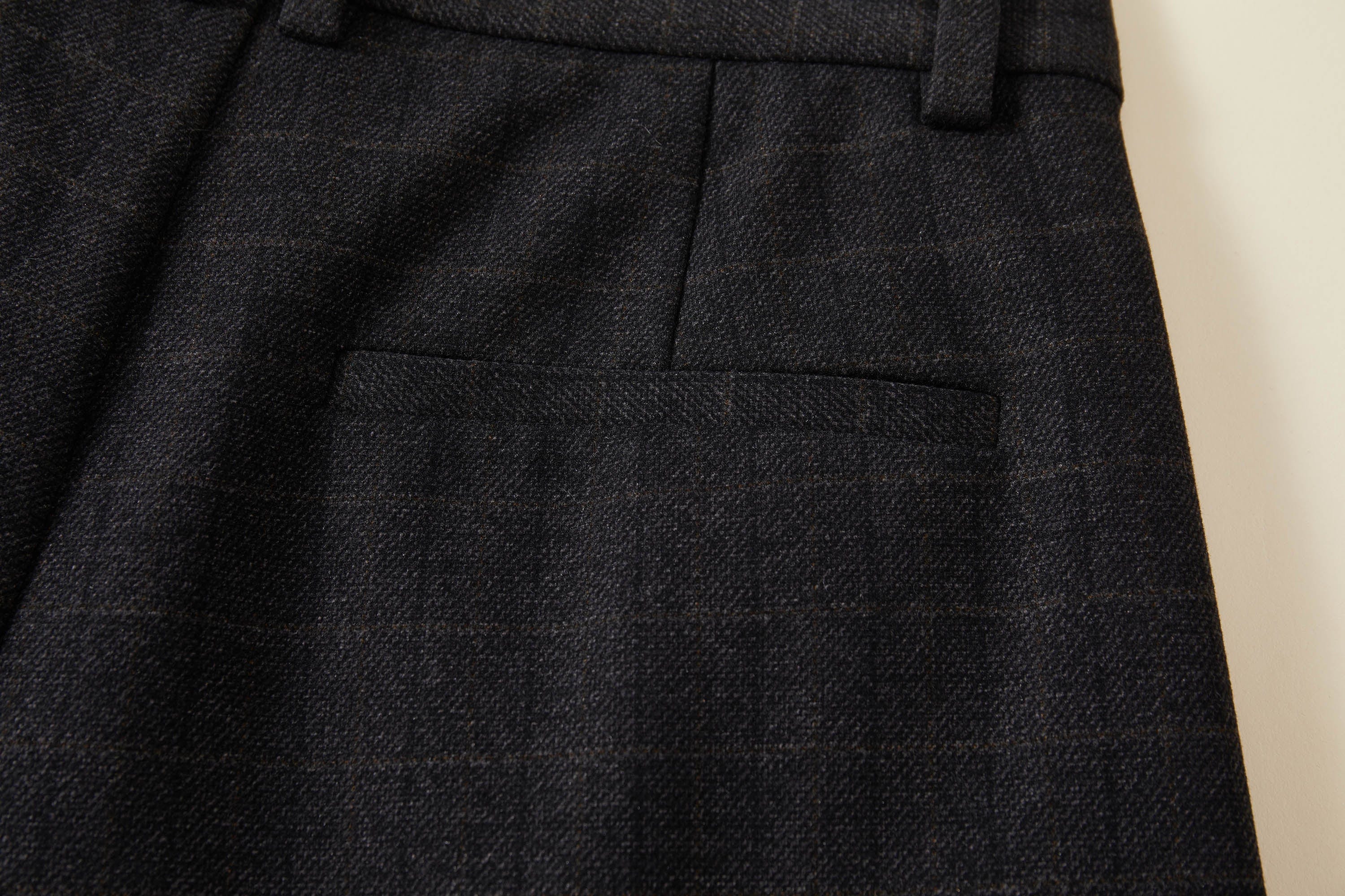 OPICLOTH Plaid Crinkled Wide-Leg Trousers, premium urban and streetwear designers apparel on PROJECTISR.com, OPICLOTH