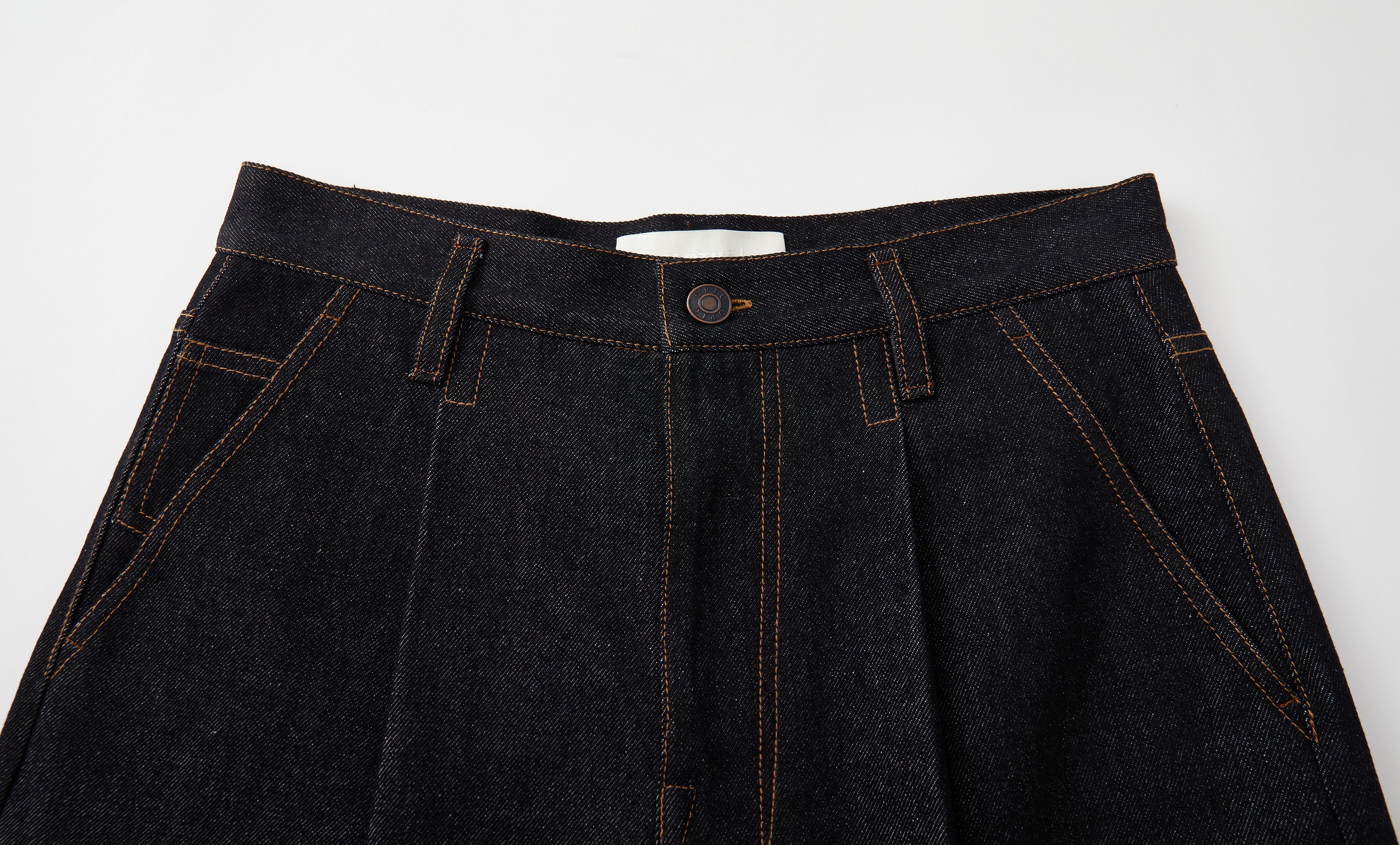 OPICLOTH Retro Washed Pleated Wide-Leg Jeans, premium urban and streetwear designers apparel on PROJECTISR.com, OPICLOTH
