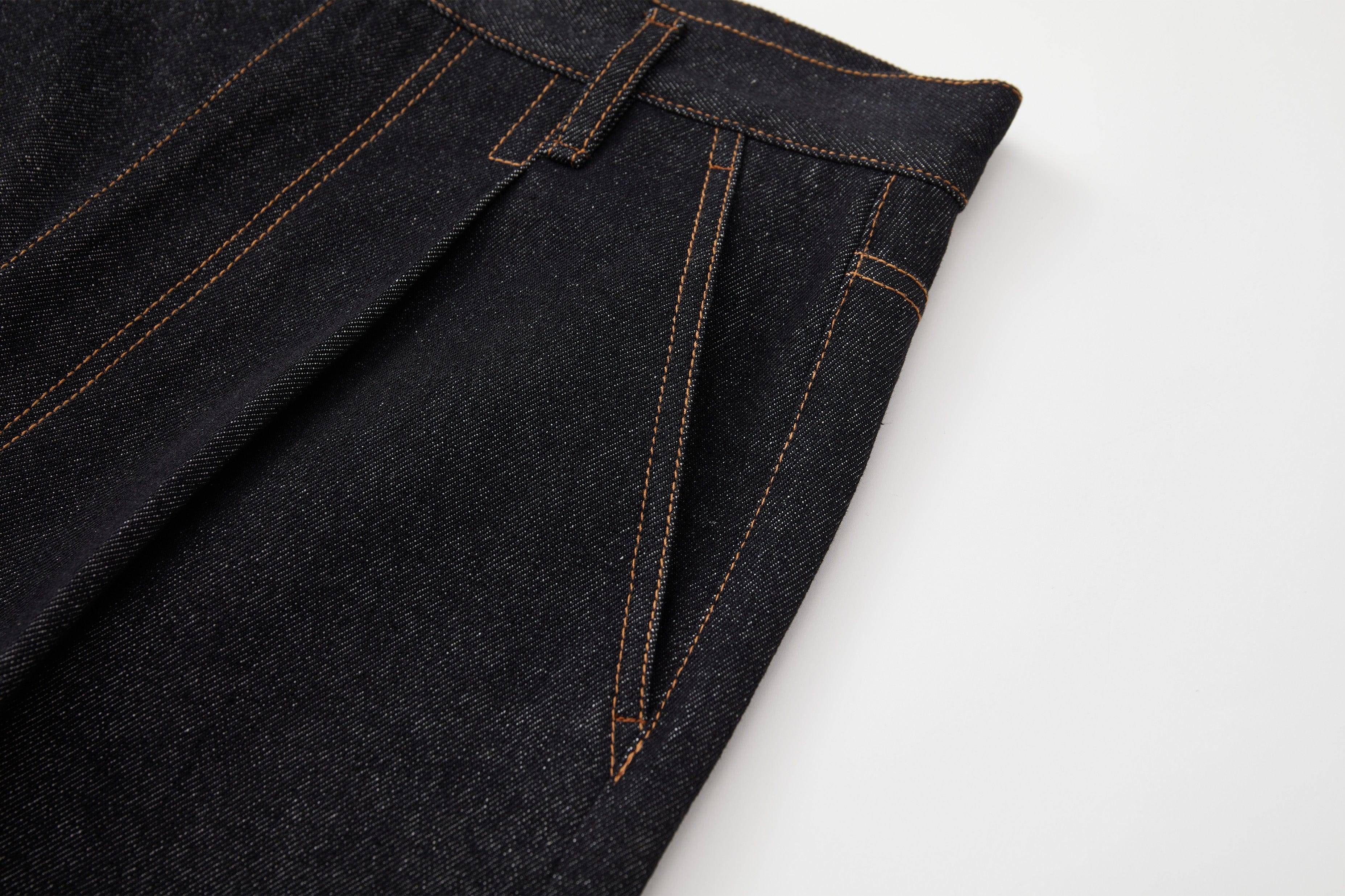 OPICLOTH Retro Washed Pleated Wide-Leg Jeans, premium urban and streetwear designers apparel on PROJECTISR.com, OPICLOTH