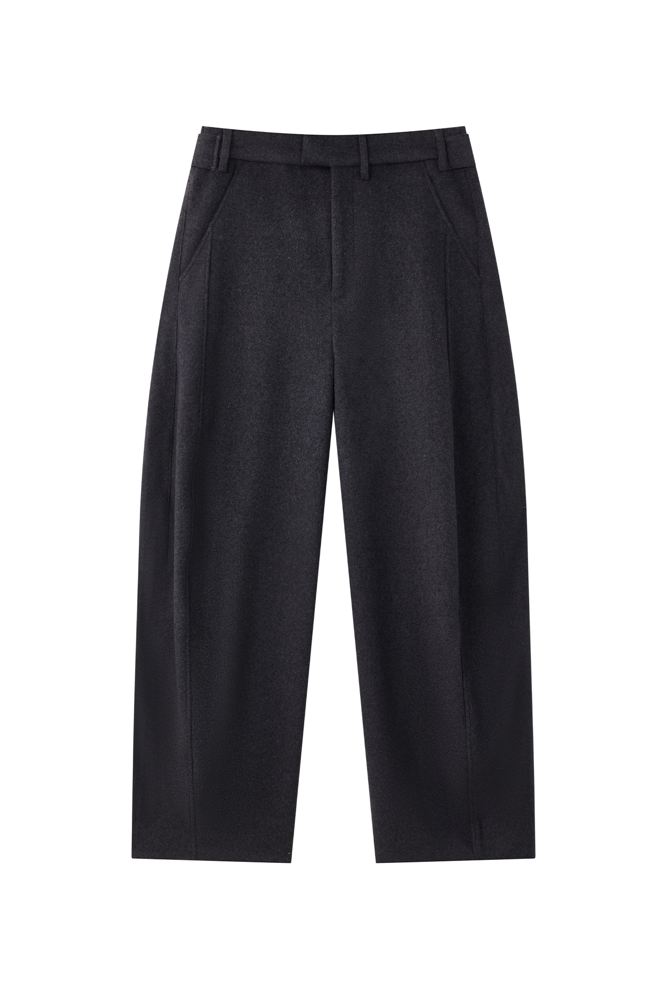 OPICLOTH Essential Wool-Blend Barrel Pants, premium urban and streetwear designers apparel on PROJECTISR.com, OPICLOTH