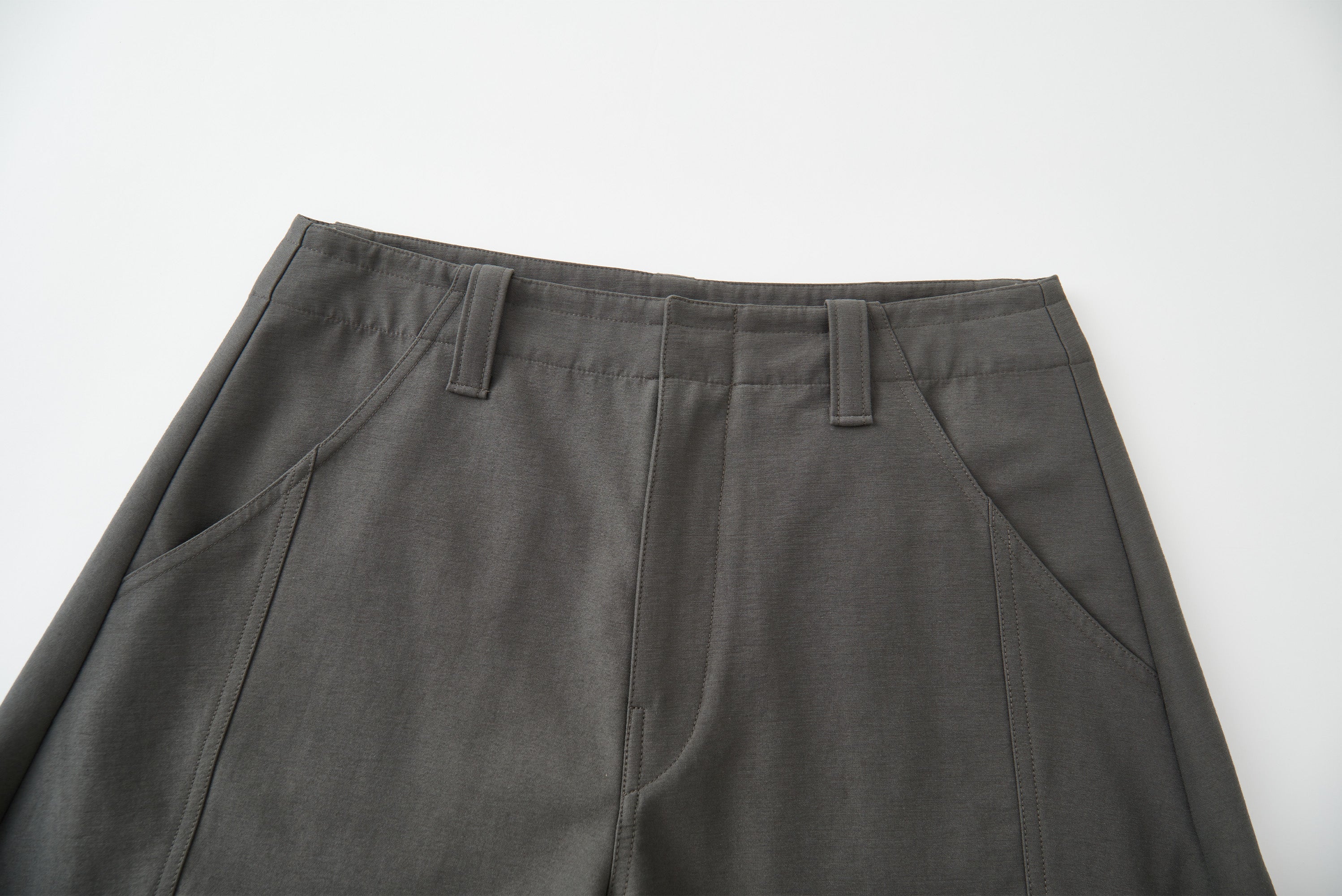 OPICLOTH Retro Curved-Cut Tailored Pants, premium urban and streetwear designers apparel on PROJECTISR.com, OPICLOTH