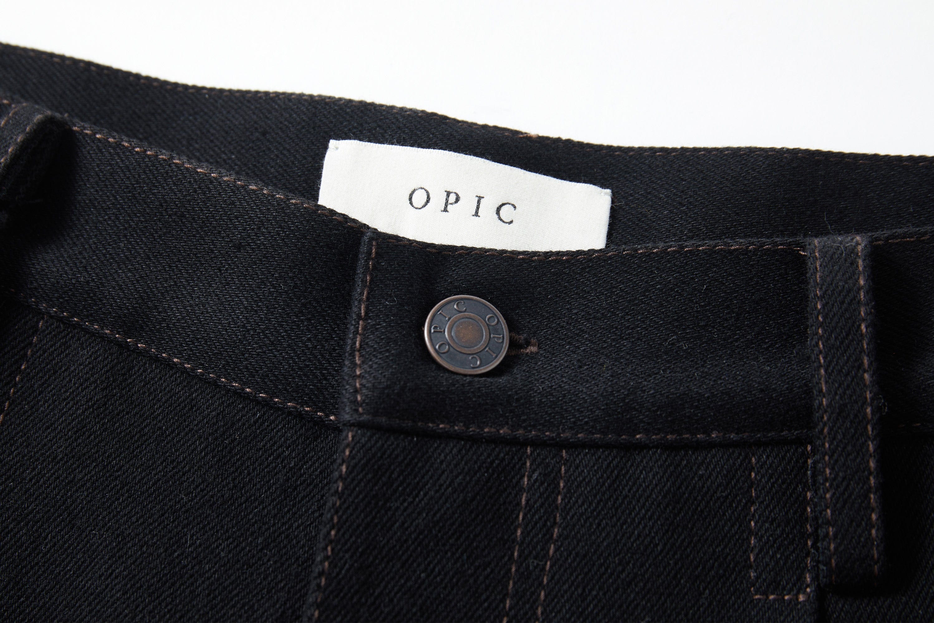 OPICLOTH Washed Contrast Stitch Wide-Leg Jeans, premium urban and streetwear designers apparel on PROJECTISR.com, OPICLOTH