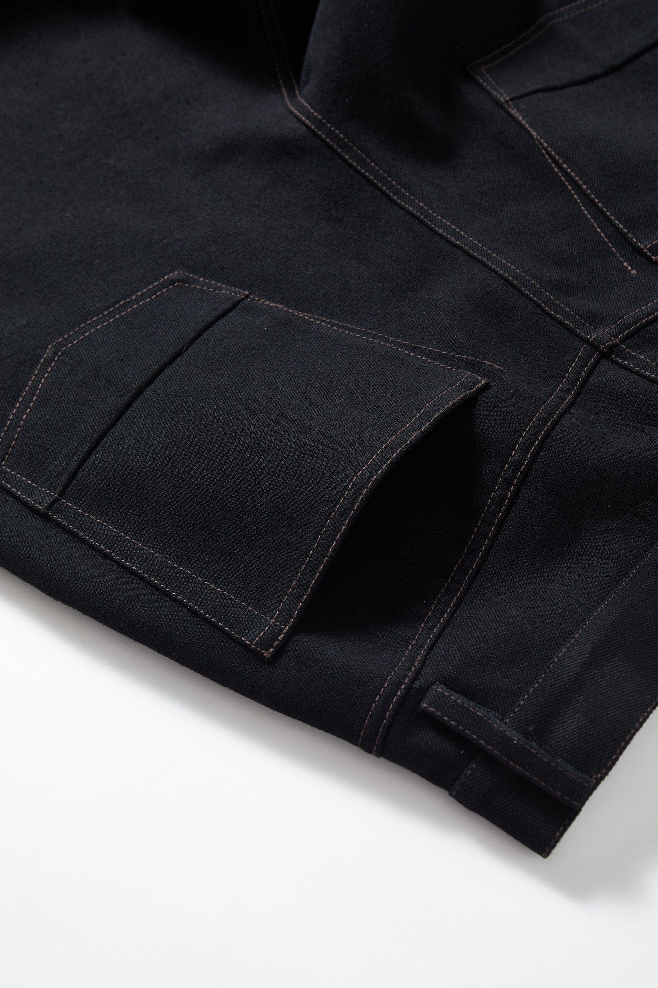 OPICLOTH Washed Contrast Stitch Wide-Leg Jeans, premium urban and streetwear designers apparel on PROJECTISR.com, OPICLOTH