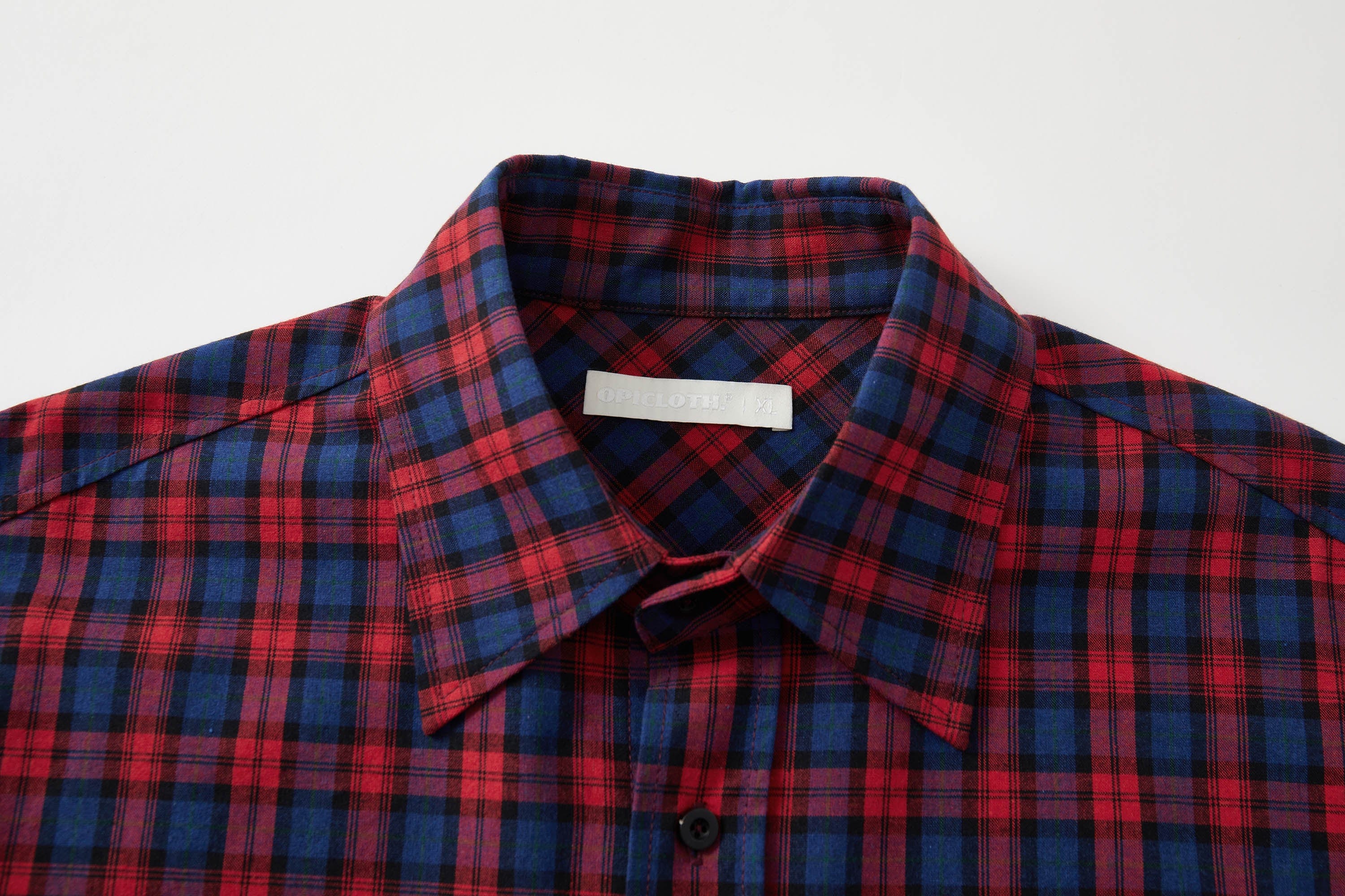 OPICLOTH Plaid Oversized Button-Up Shirt, premium urban and streetwear designers apparel on PROJECTISR.com, OPICLOTH