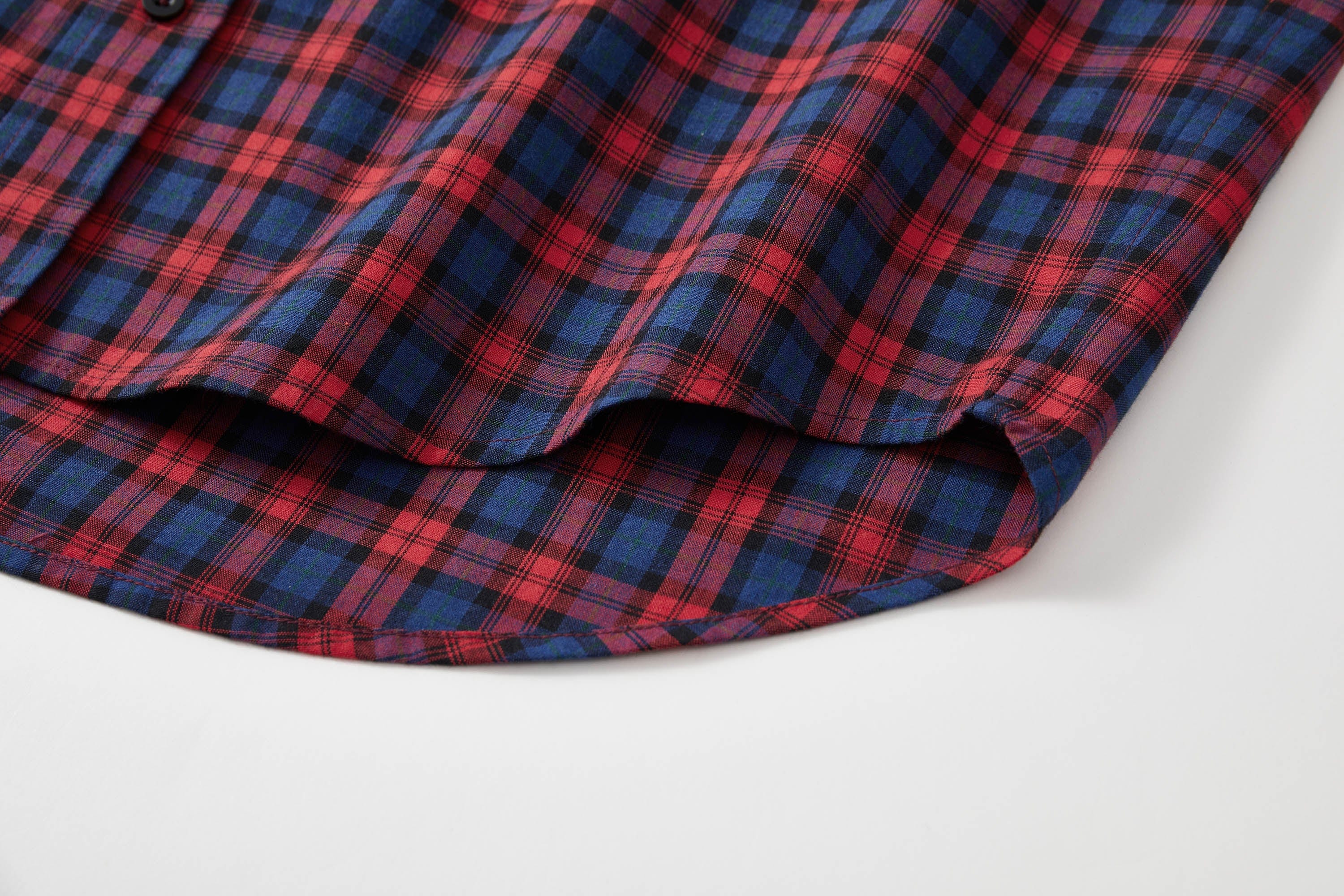 OPICLOTH Plaid Oversized Button-Up Shirt, premium urban and streetwear designers apparel on PROJECTISR.com, OPICLOTH