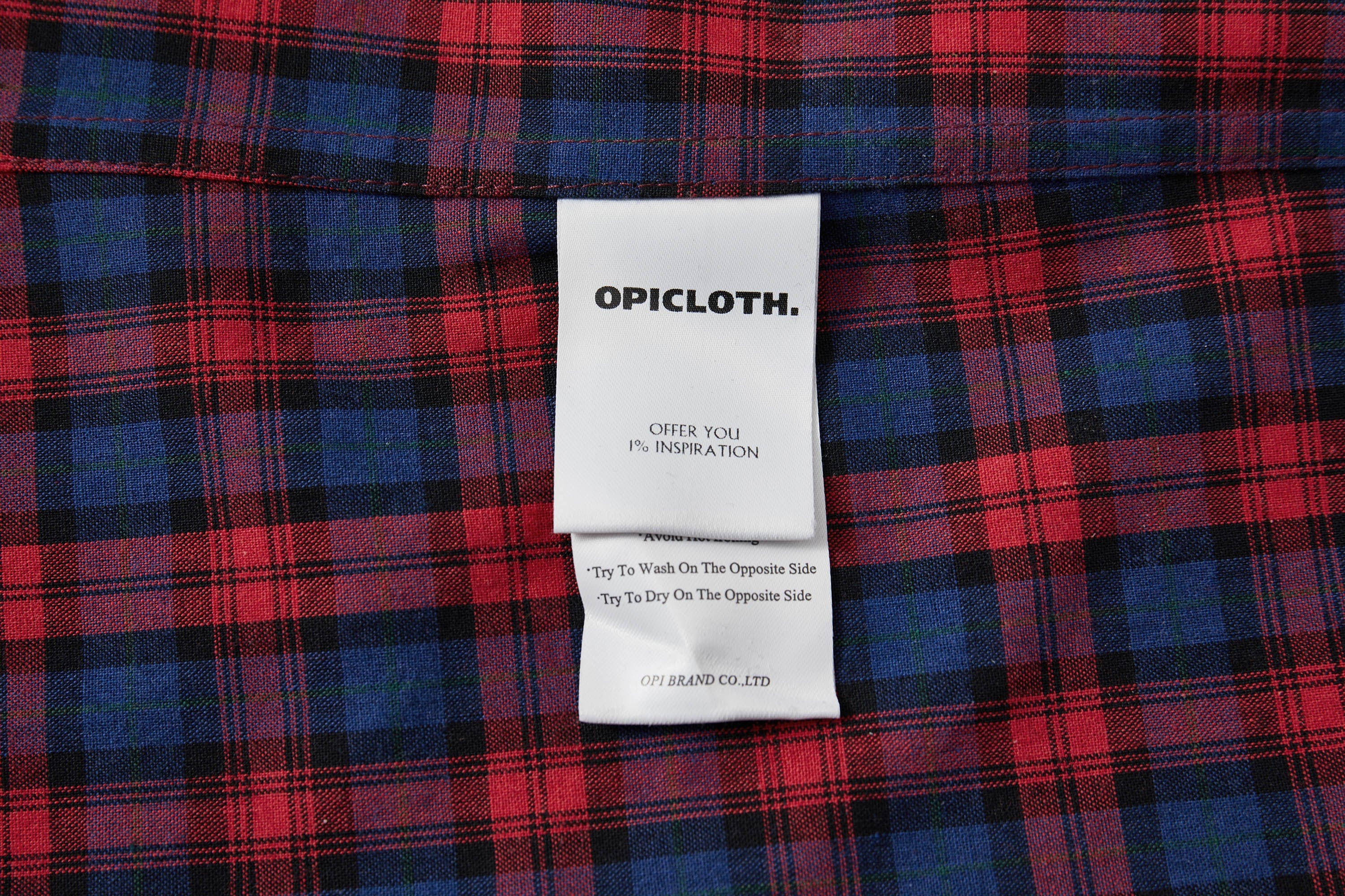 OPICLOTH Plaid Oversized Button-Up Shirt, premium urban and streetwear designers apparel on PROJECTISR.com, OPICLOTH