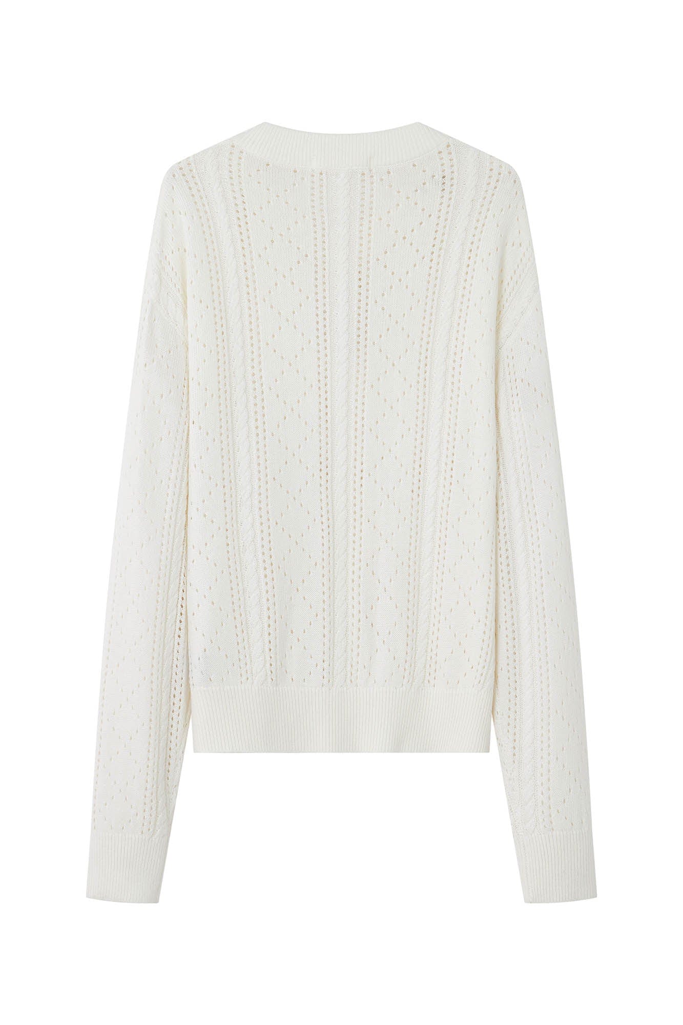 OPICLOTH Eyelet Knit Button-Up Cardigan, premium urban and streetwear designers apparel on PROJECTISR.com, OPICLOTH