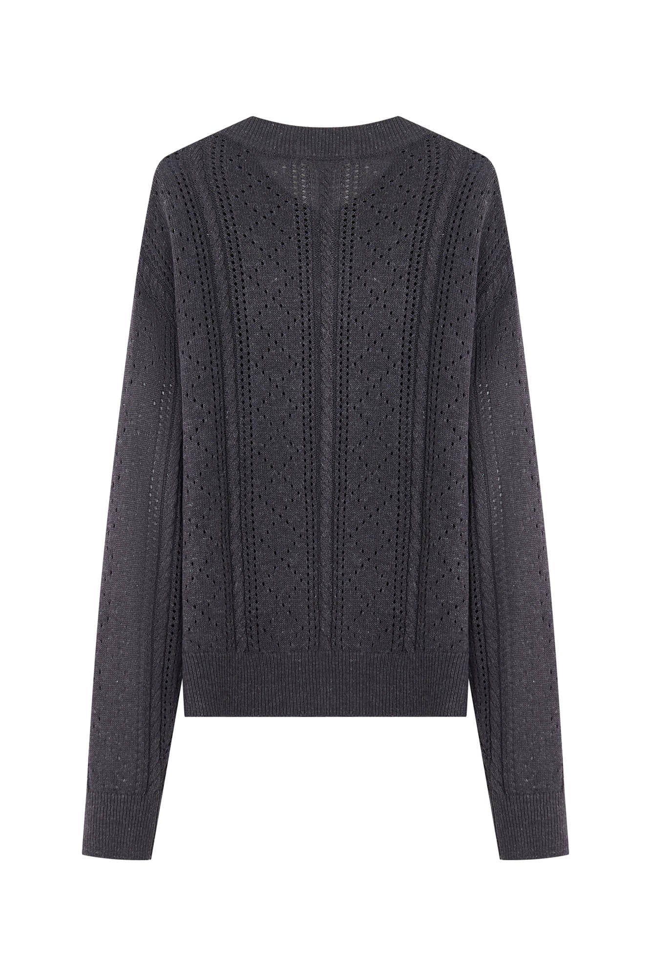 OPICLOTH Eyelet Knit Button-Up Cardigan, premium urban and streetwear designers apparel on PROJECTISR.com, OPICLOTH