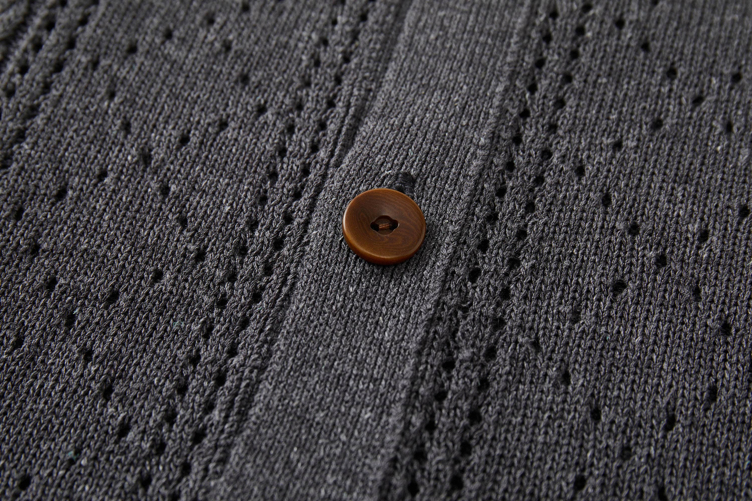 OPICLOTH Eyelet Knit Button-Up Cardigan, premium urban and streetwear designers apparel on PROJECTISR.com, OPICLOTH