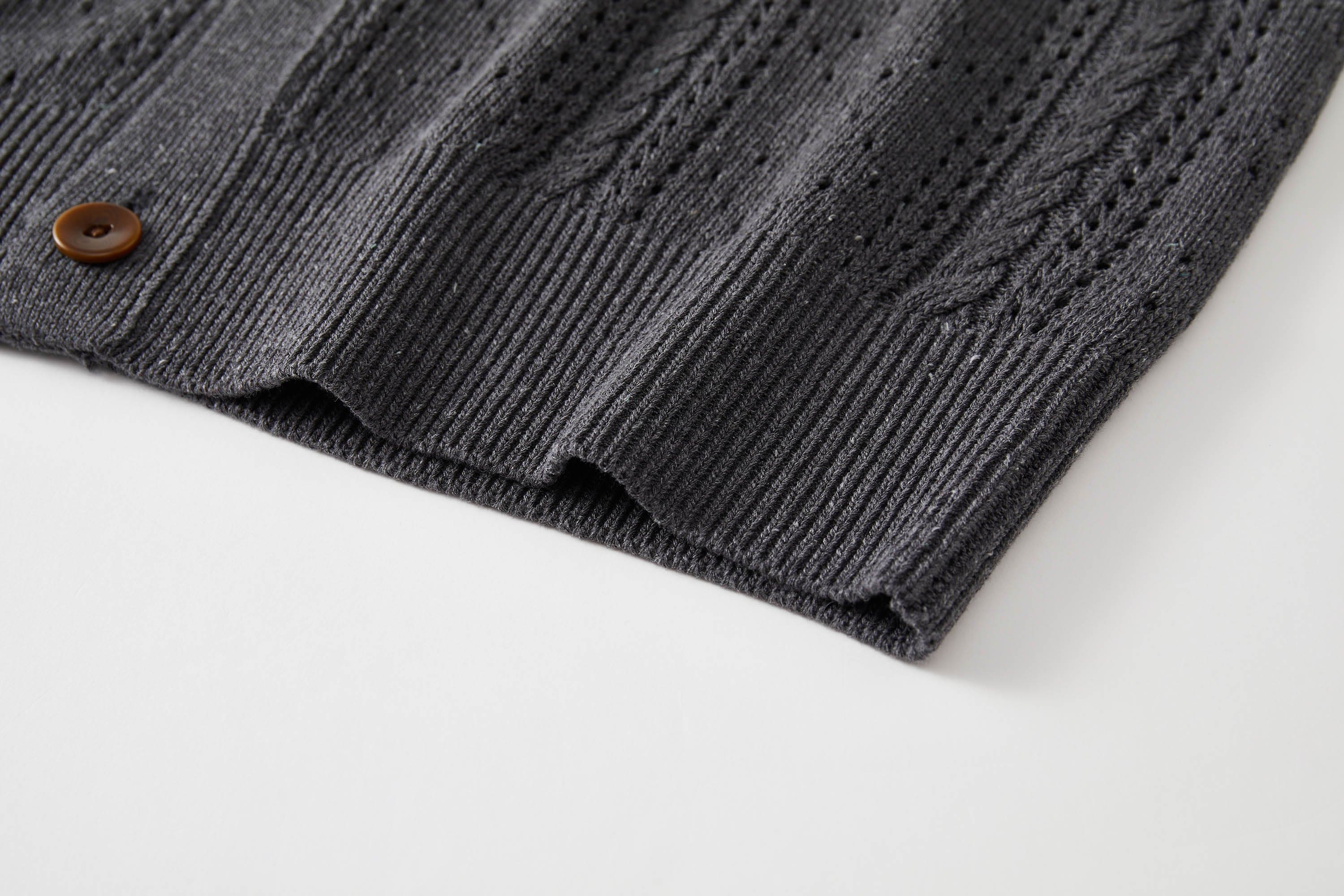 OPICLOTH Eyelet Knit Button-Up Cardigan, premium urban and streetwear designers apparel on PROJECTISR.com, OPICLOTH