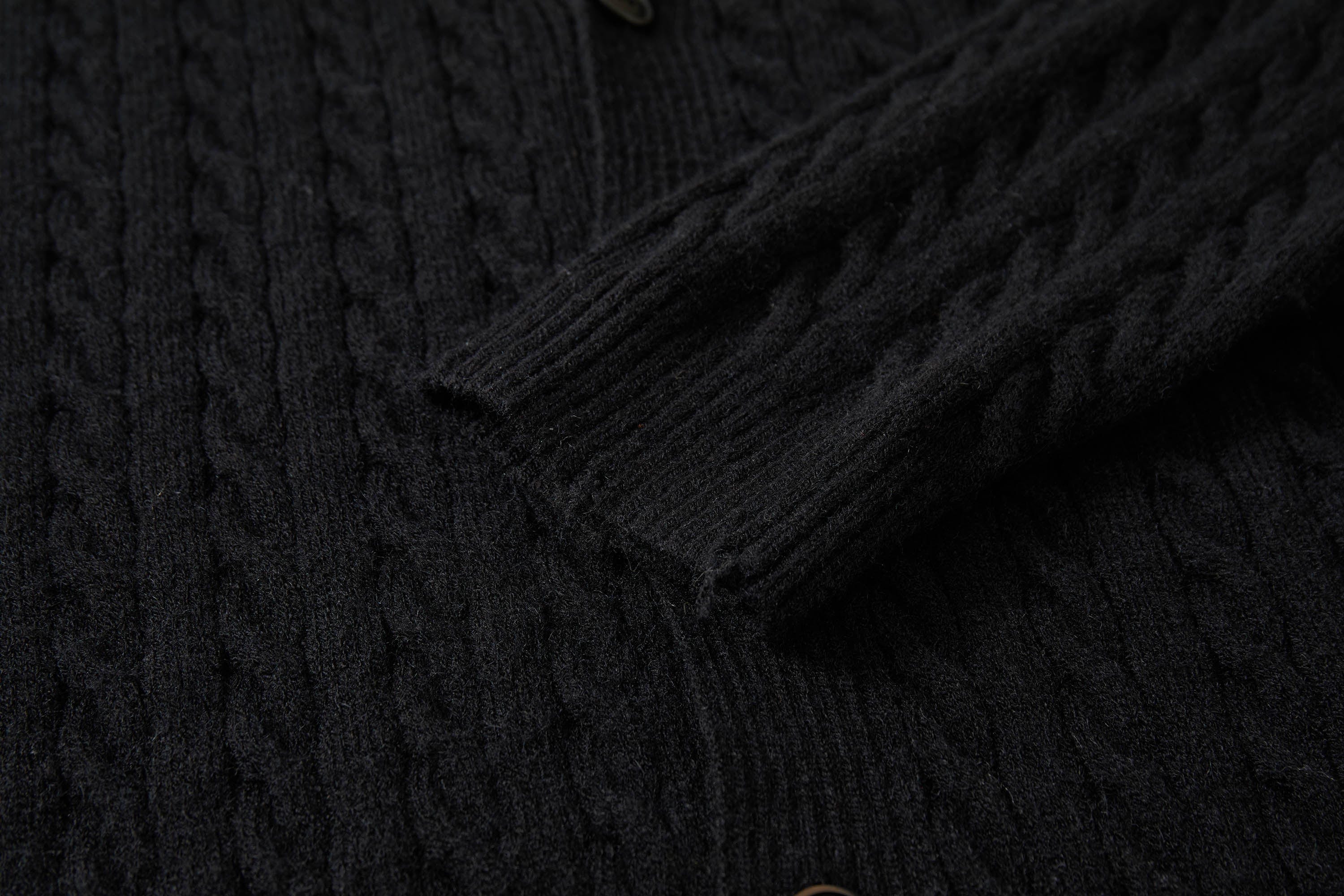 OPICLOTH Cable-Knit V-Neck Button-Up Cardigan, premium urban and streetwear designers apparel on PROJECTISR.com, OPICLOTH