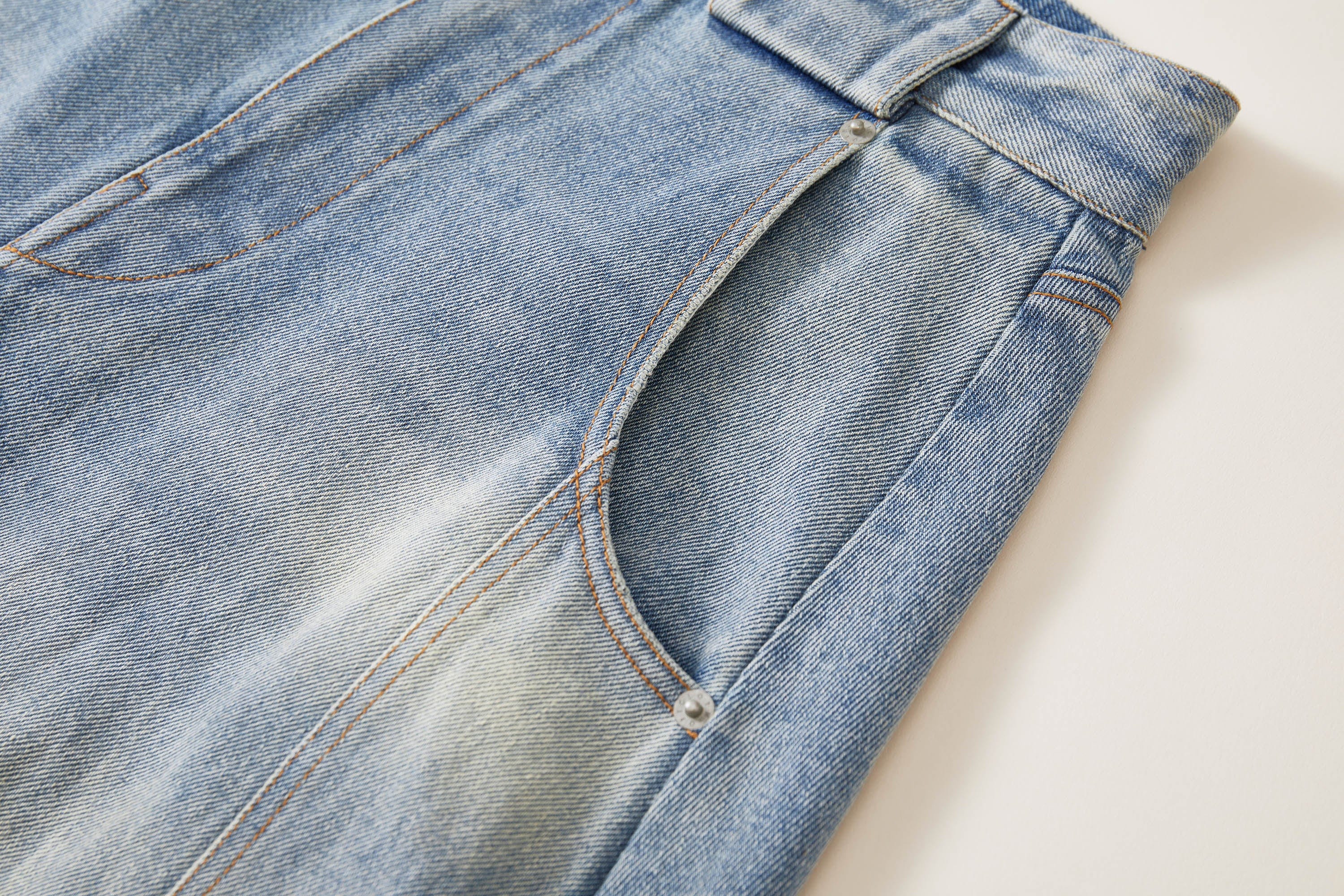 OPICLOTH Distressed Spliced Barrel-Leg Jeans, premium urban and streetwear designers apparel on PROJECTISR.com, OPICLOTH