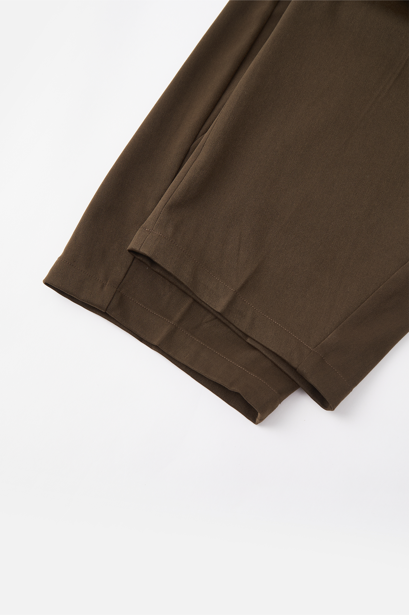 OPICLOTH Wool-Blend Double-Pleated Curved Trousers, premium urban and streetwear designers apparel on PROJECTISR.com, OPICLOTH