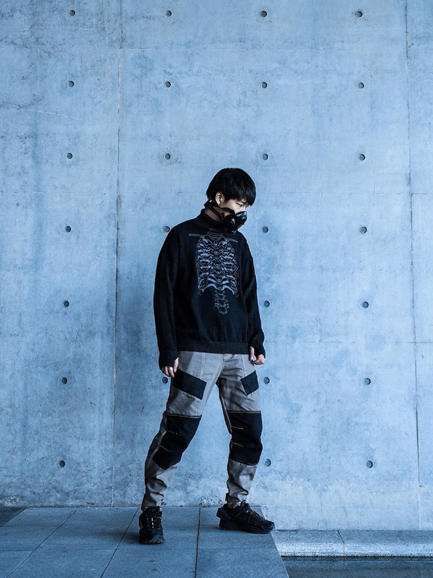 ENSHADOWER Mechanical Skeleton Turtleneck Sweater, premium urban and streetwear designers apparel on PROJECTISR.com, ENSHADOWER