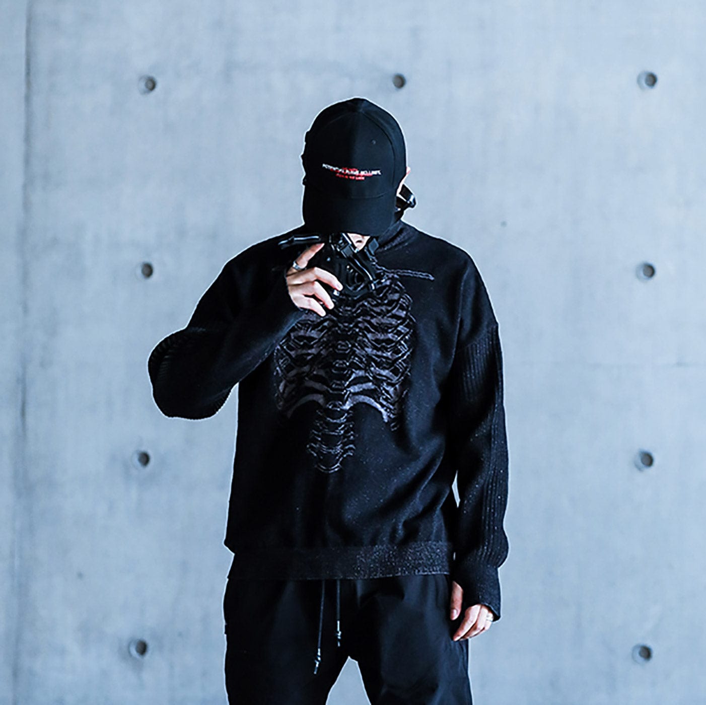 ENSHADOWER Mechanical Skeleton Turtleneck Sweater, premium urban and streetwear designers apparel on PROJECTISR.com, ENSHADOWER