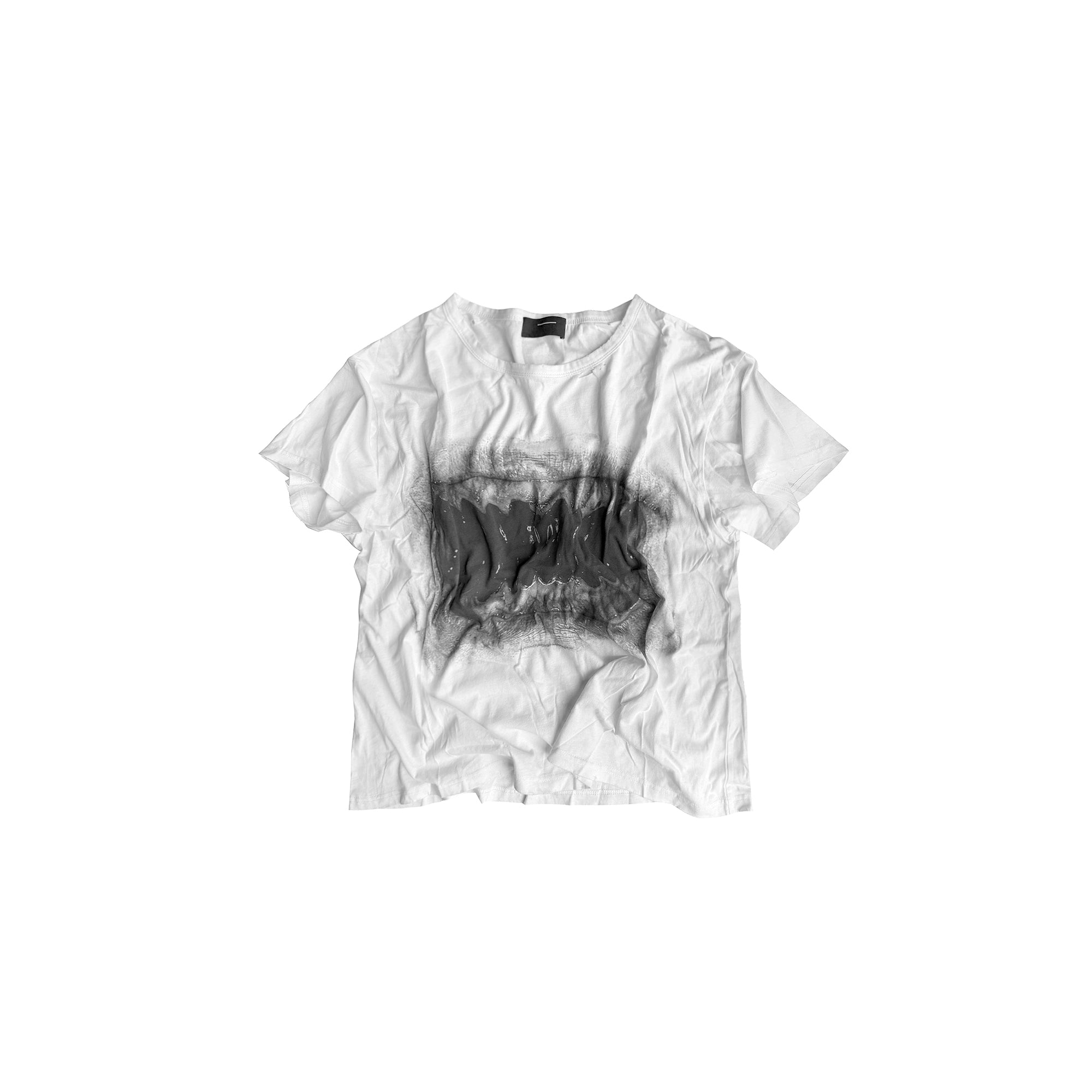 CINDER VEIN Distressed Graphic Washed Boxy T-Shirt