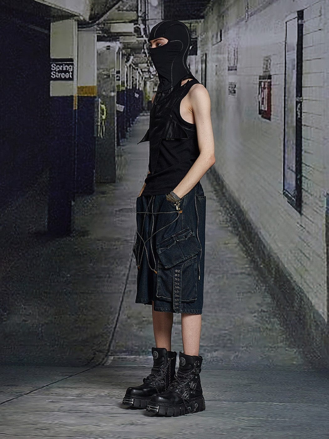 DND4DES Star Drawstring Deconstructed Denim Shorts, premium urban and streetwear designers apparel on PROJECTISR.com, DND4DES