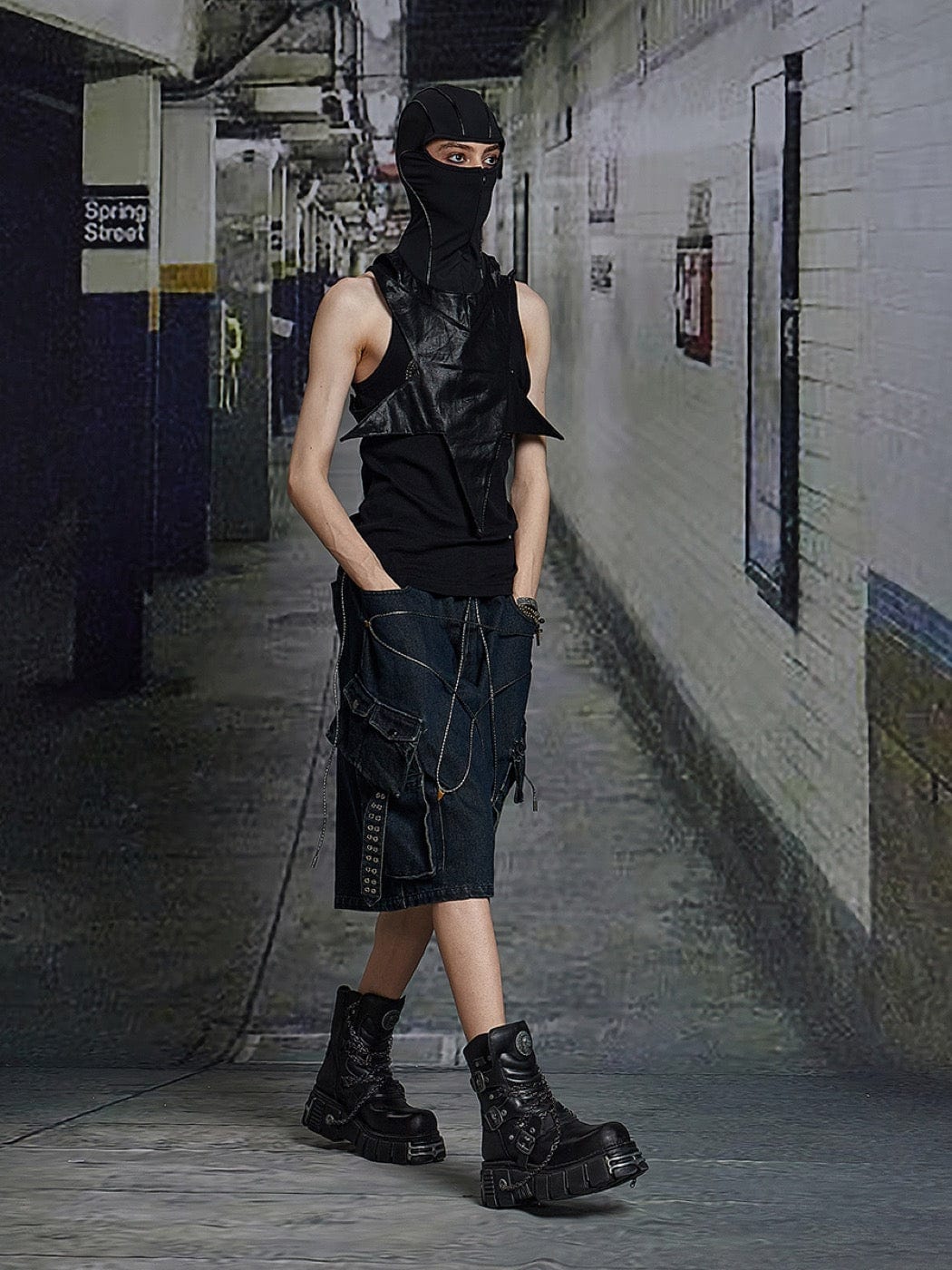 DND4DES Star Drawstring Deconstructed Denim Shorts, premium urban and streetwear designers apparel on PROJECTISR.com, DND4DES