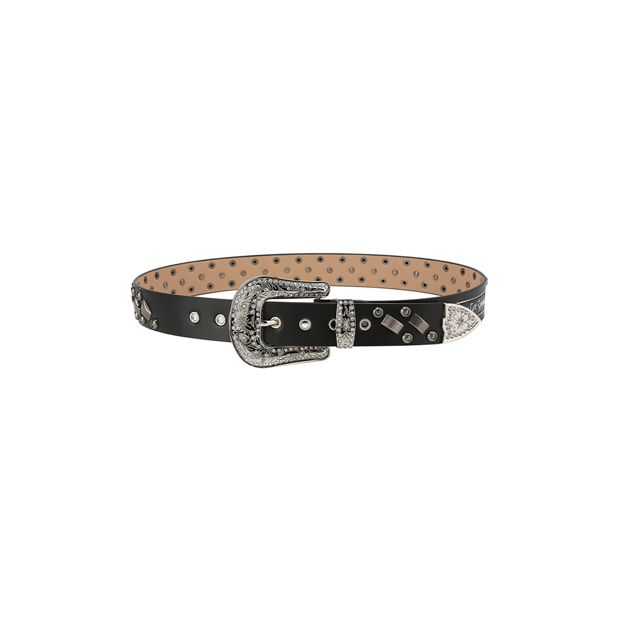 CYCYCY Studded Filigree Leather Belt