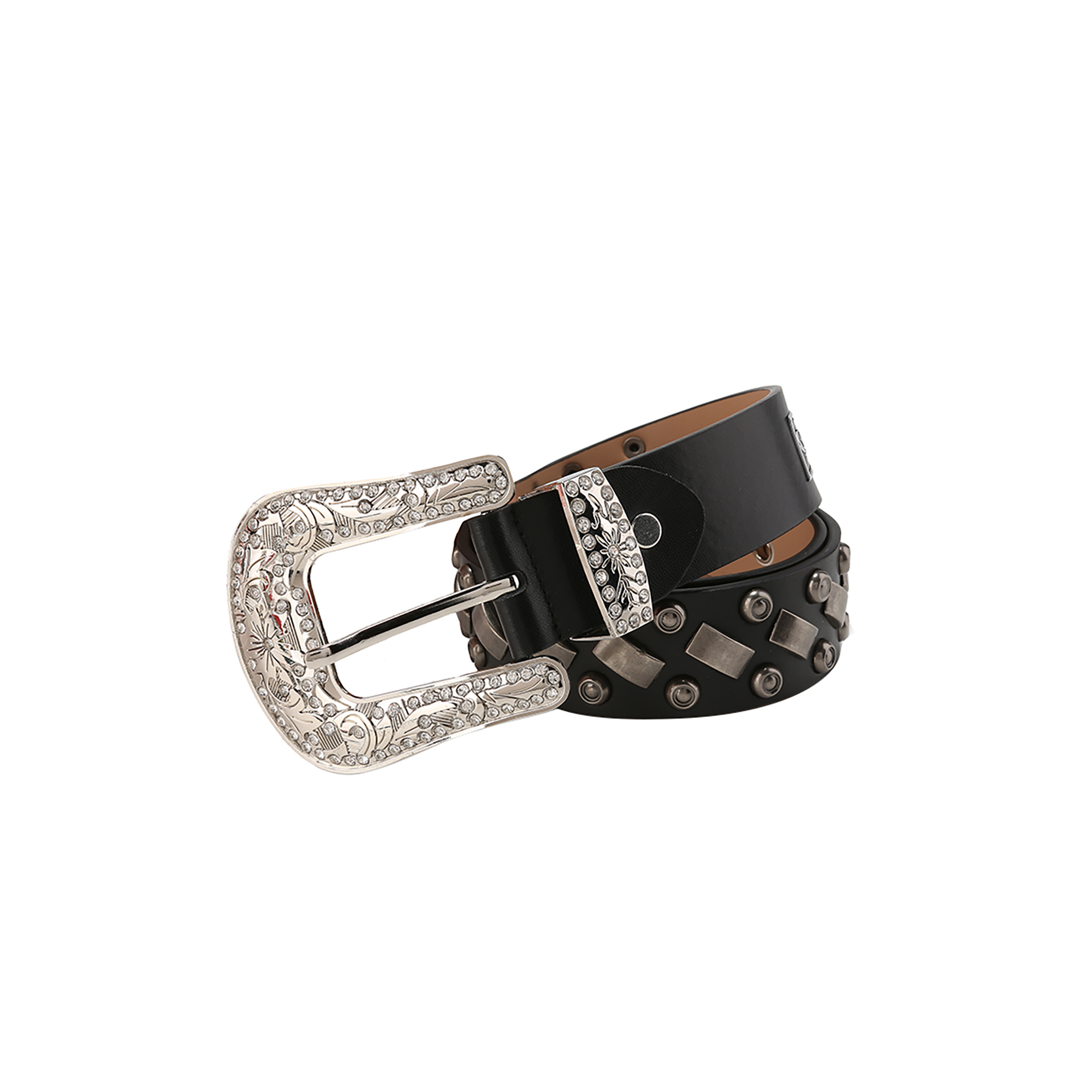 CYCYCY Studded Filigree Leather Belt