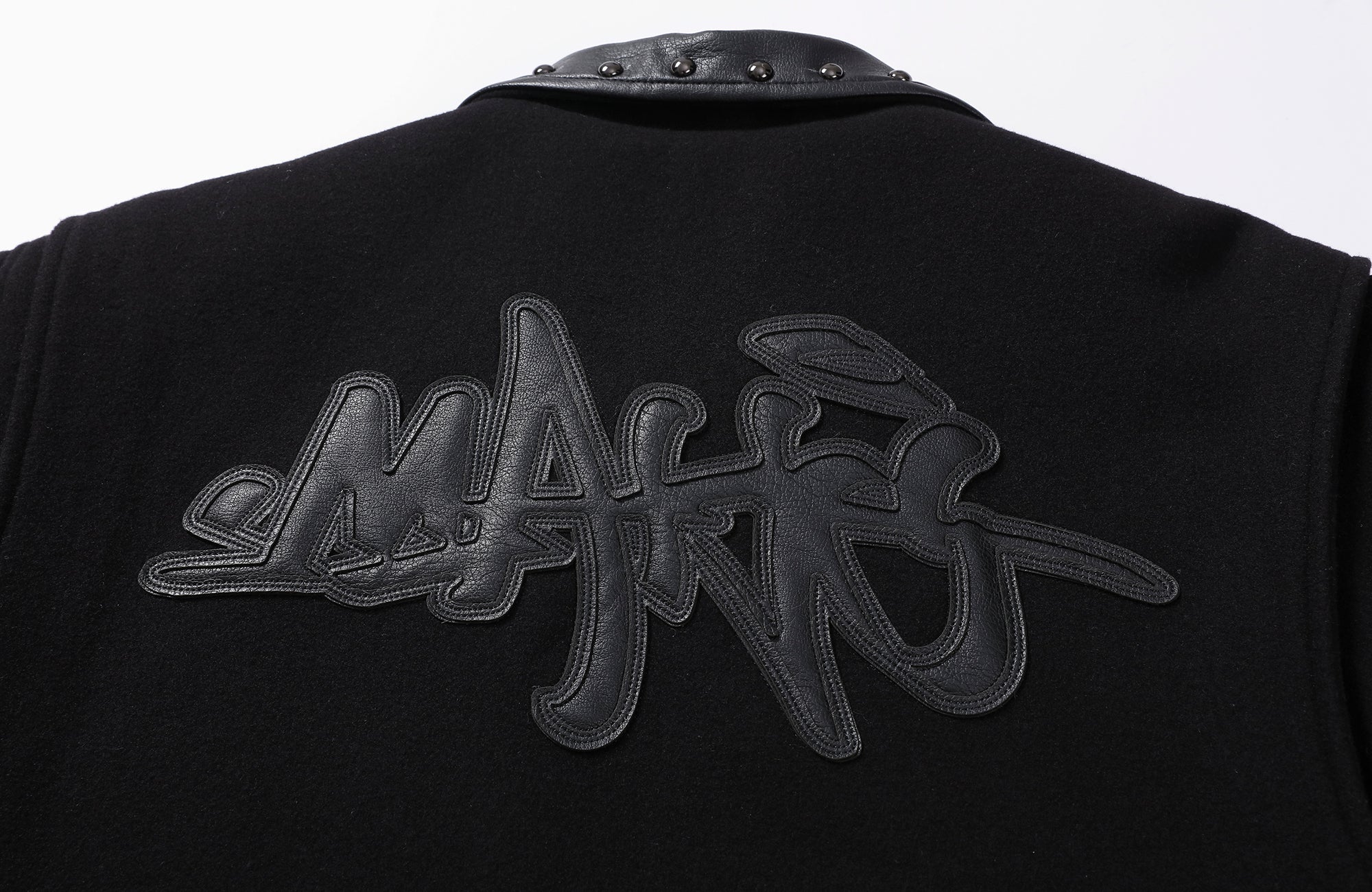 MAKEMORE Studded Collar Wool-Blend Jacket