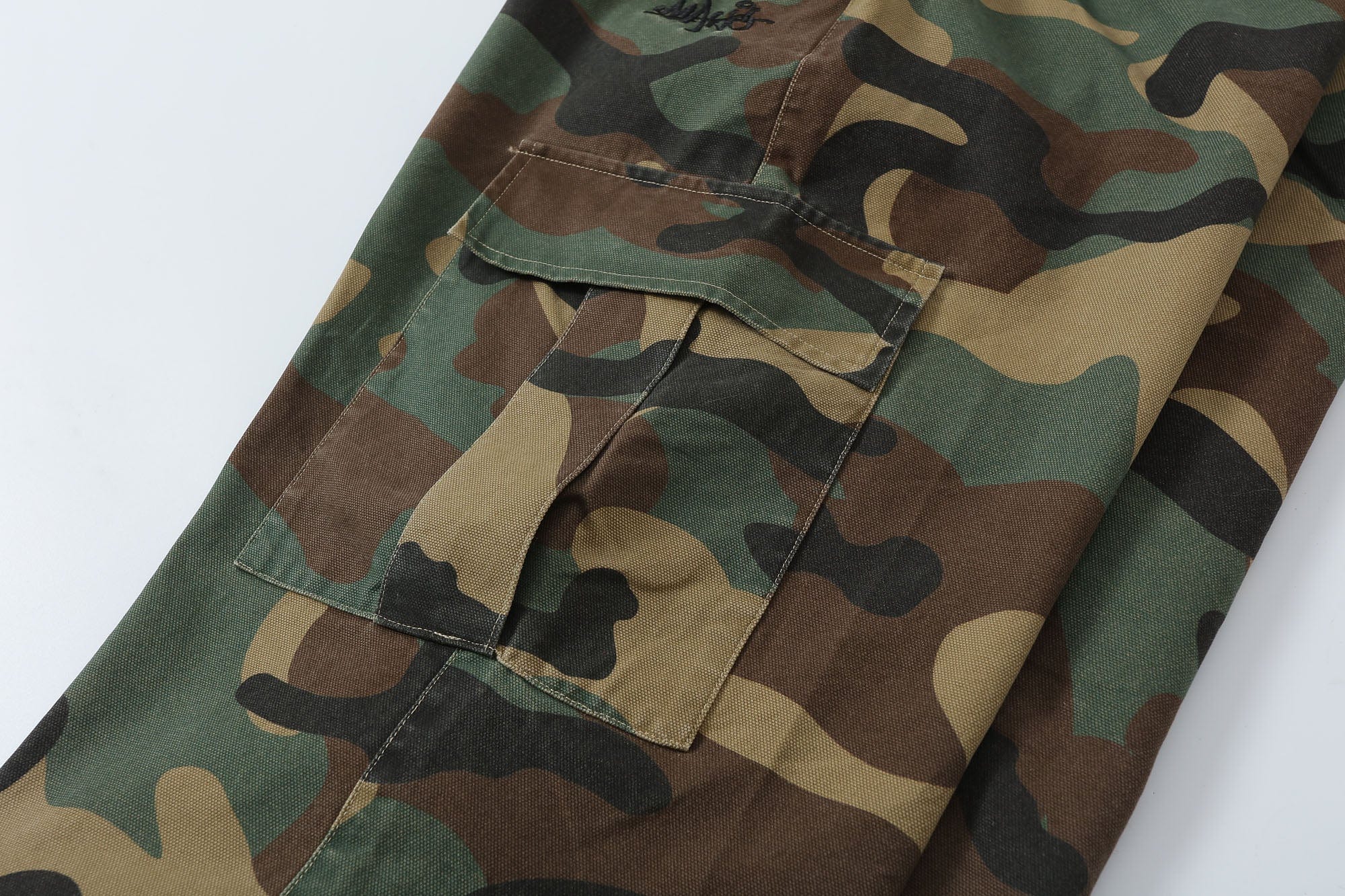 MAKEMORE Camo Drawstring Cargo Sweatpants, premium urban and streetwear designers apparel on PROJECTISR.com, MAKEMORE