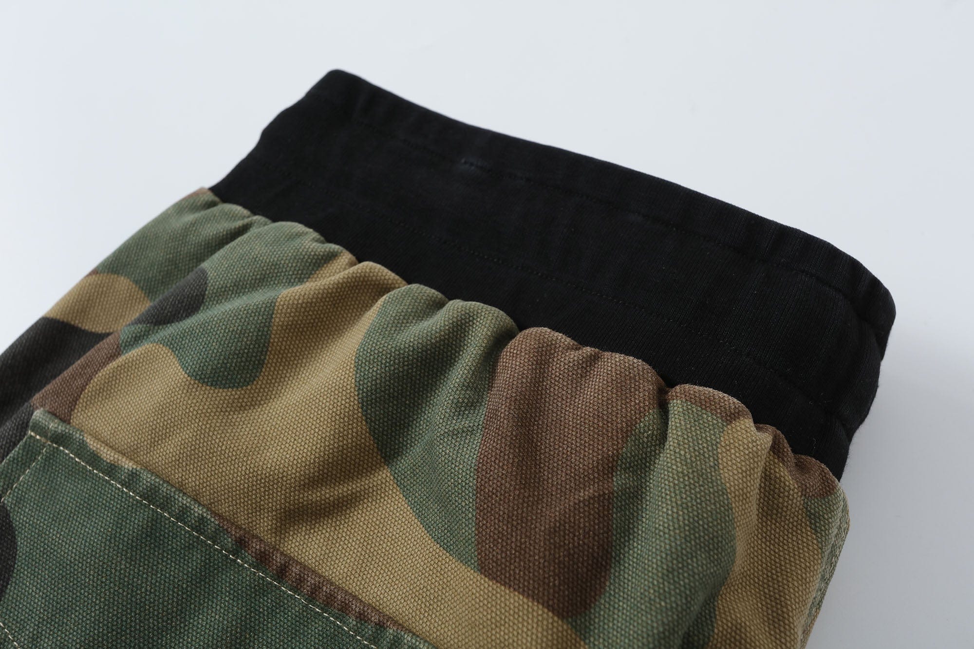 MAKEMORE Camo Drawstring Cargo Sweatpants, premium urban and streetwear designers apparel on PROJECTISR.com, MAKEMORE