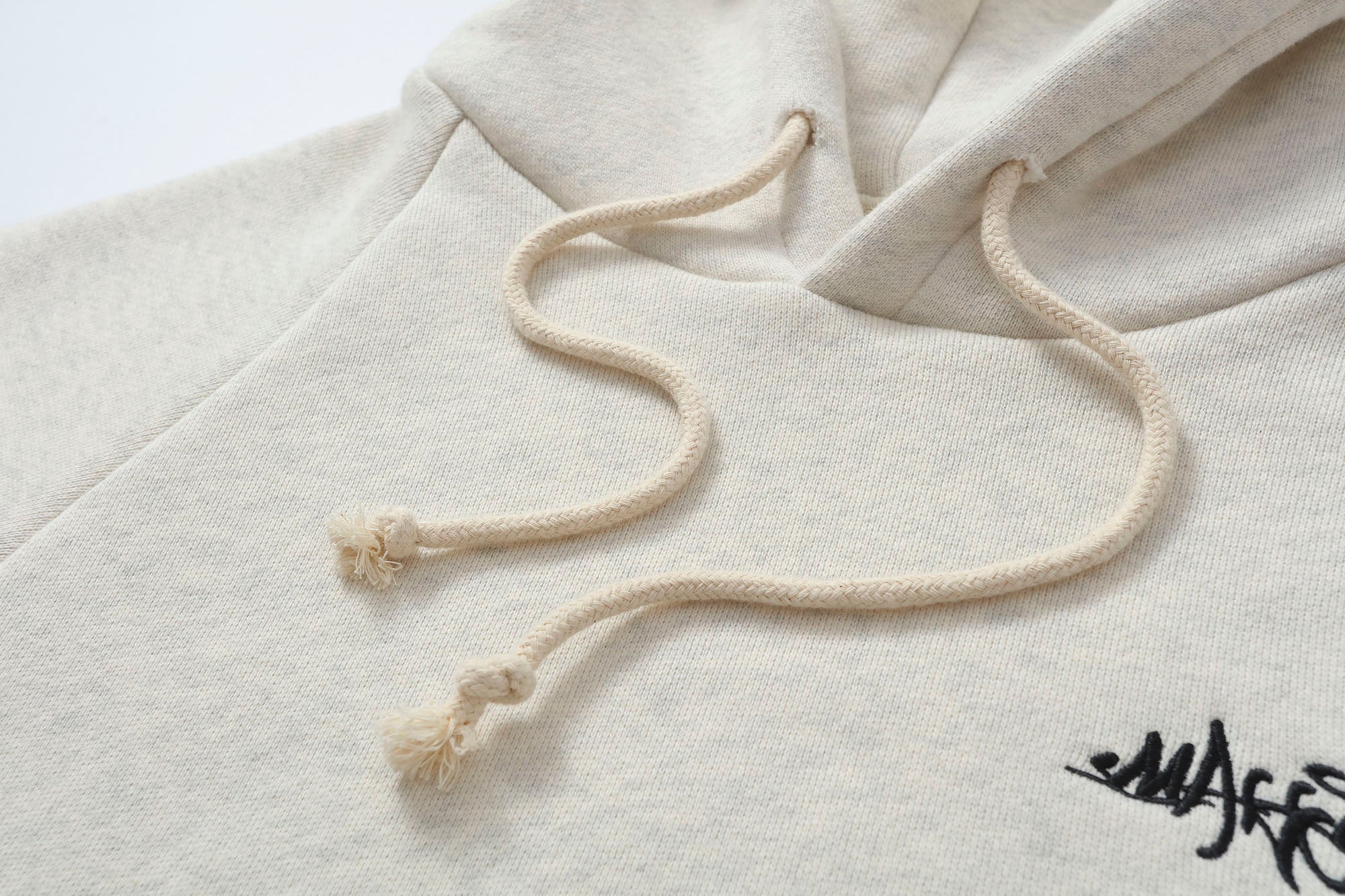 MAKEMORE LOGO Embroidered Drawstring Hoodie