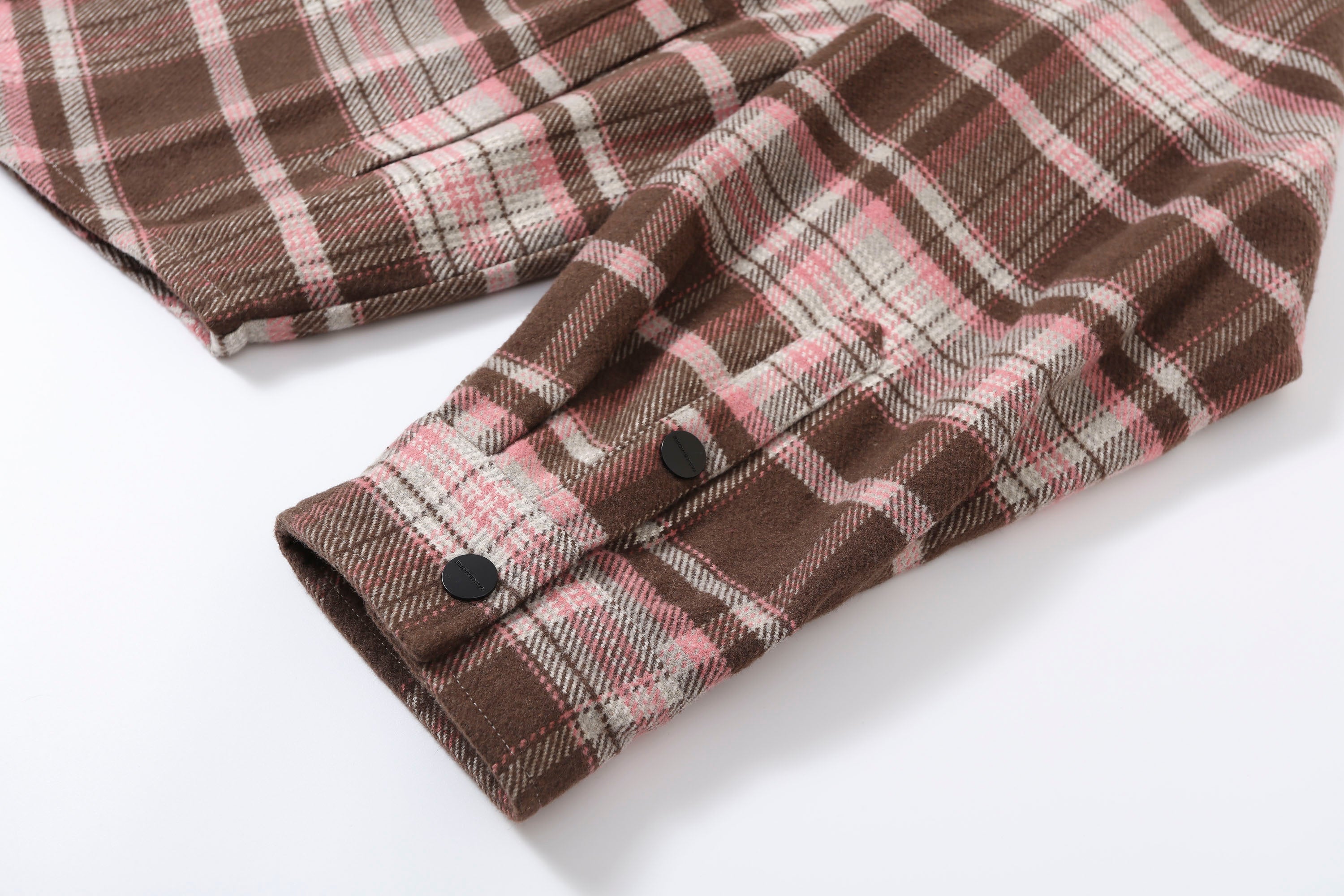 MAKEMORE Plaid Flap Pocket Oversized Shirt