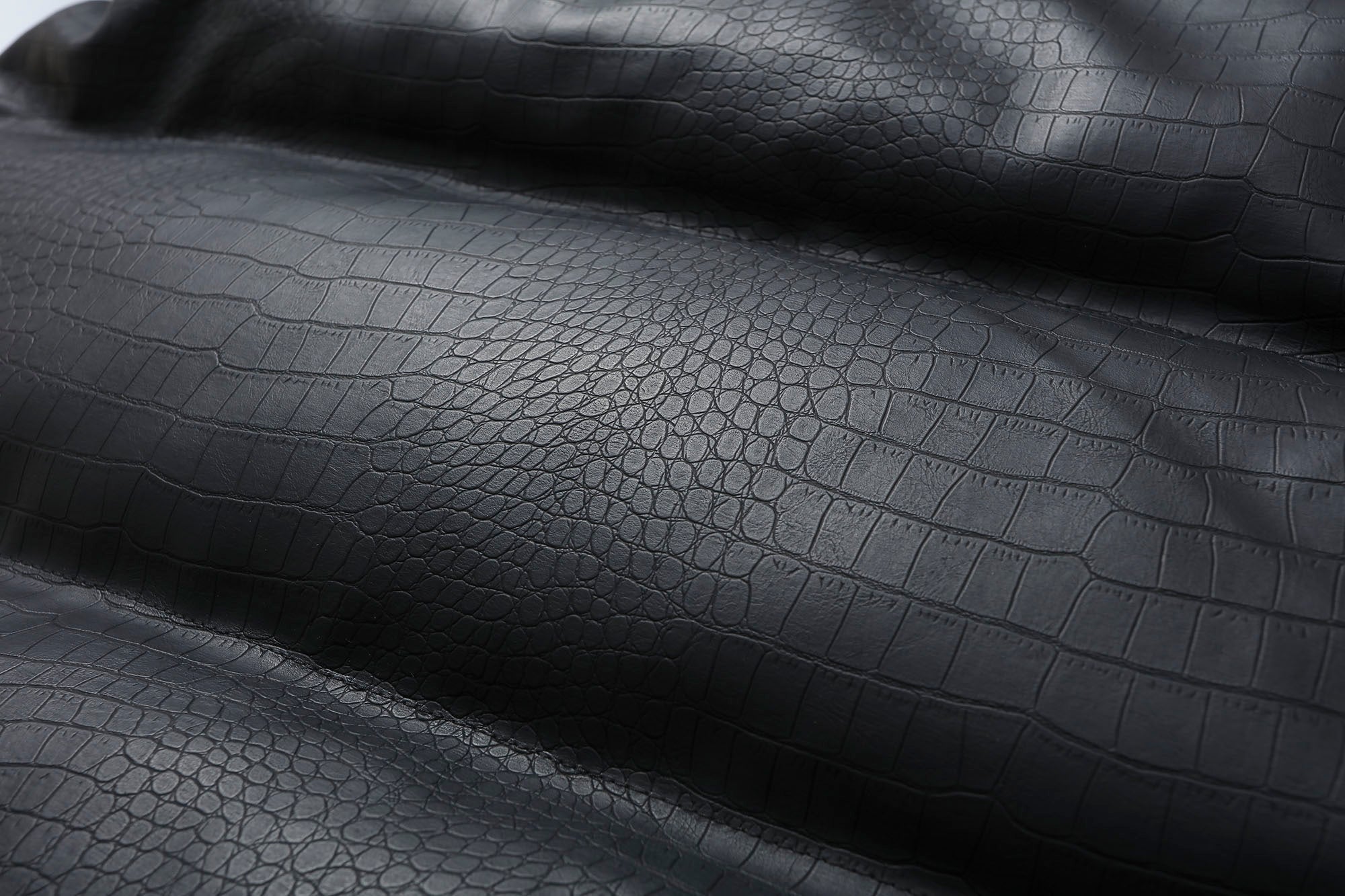 MAKEMORE Croc Embossed PU Down Puffer Jacket