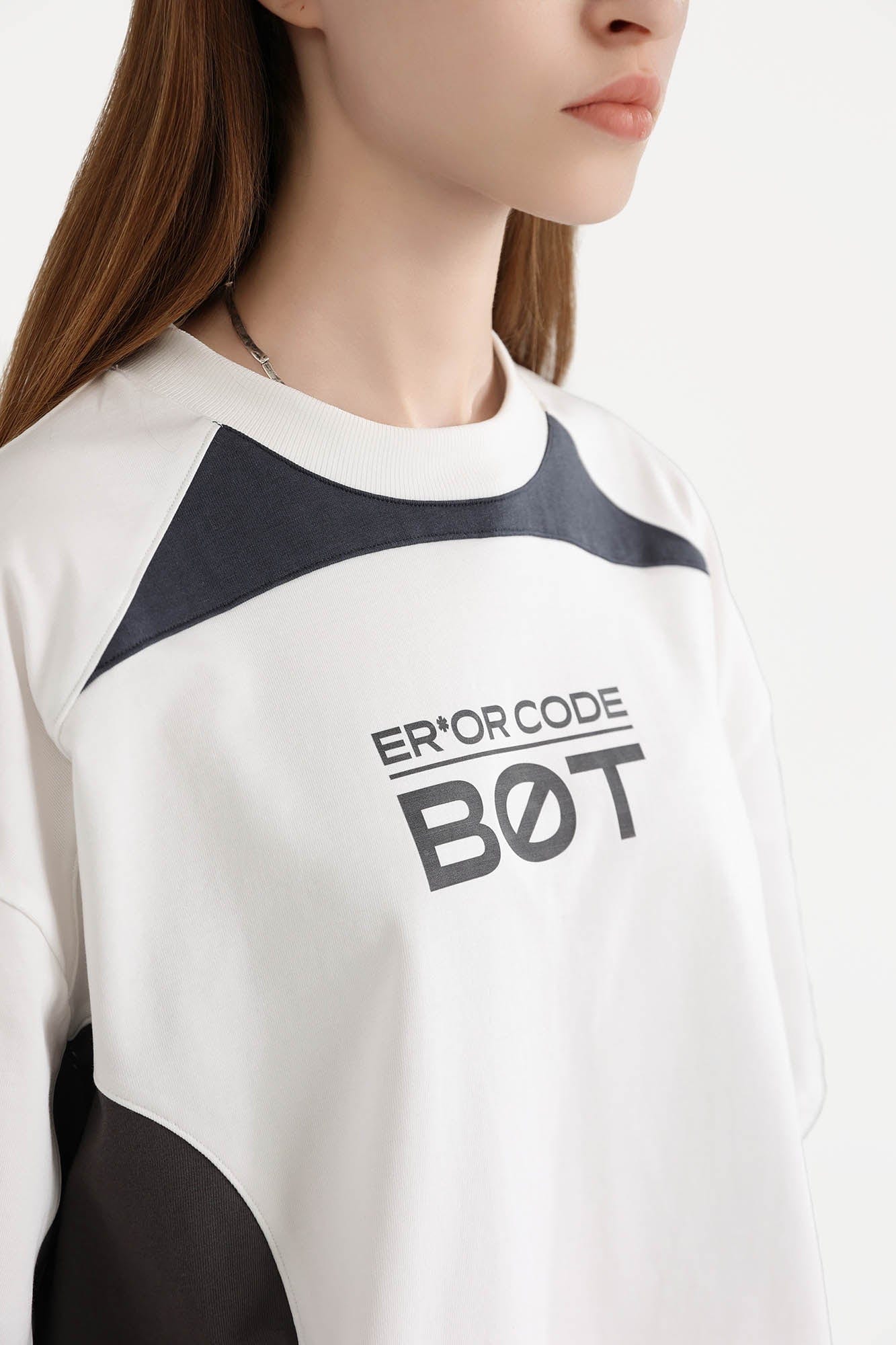 ERROR CODE ROBOT Arc Spliced Contrast T-Shirt, premium urban and streetwear designers apparel on PROJECTISR.com, ERROR CODE ROBOT