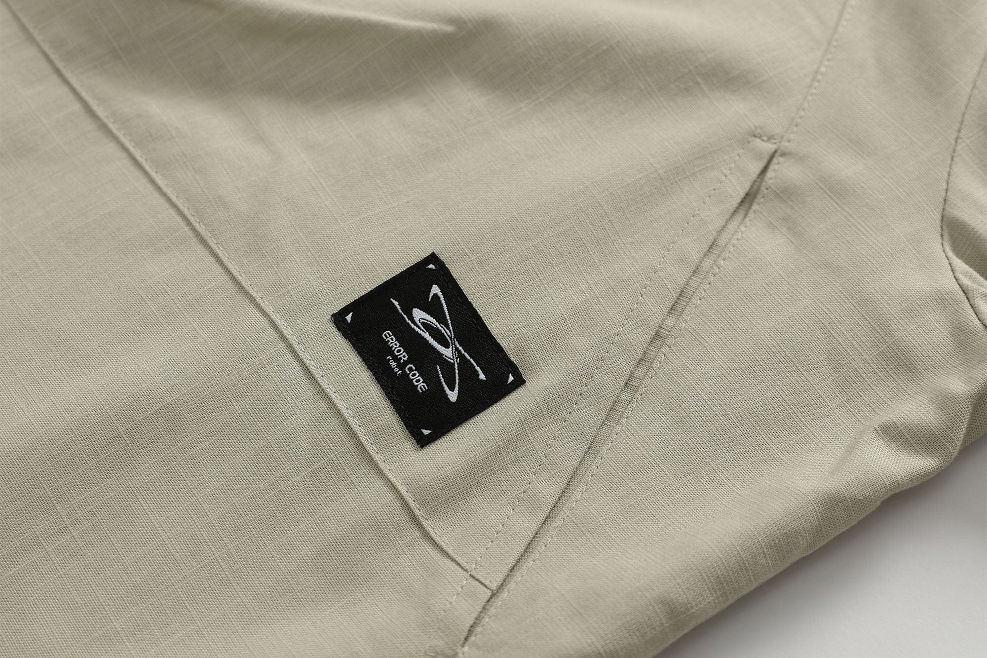 ERROR CODE ROBOT Paneled Striped Spliced Shirt, premium urban and streetwear designers apparel on PROJECTISR.com, ERROR CODE ROBOT