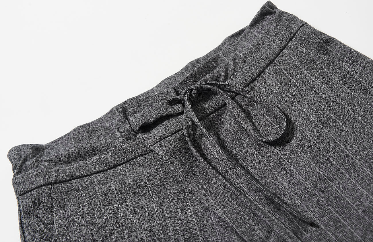 7440 37 1 Striped Drawstring Panel Wide-Leg Trousers, premium urban and streetwear designers apparel on PROJECTISR.com, 7440 37 1