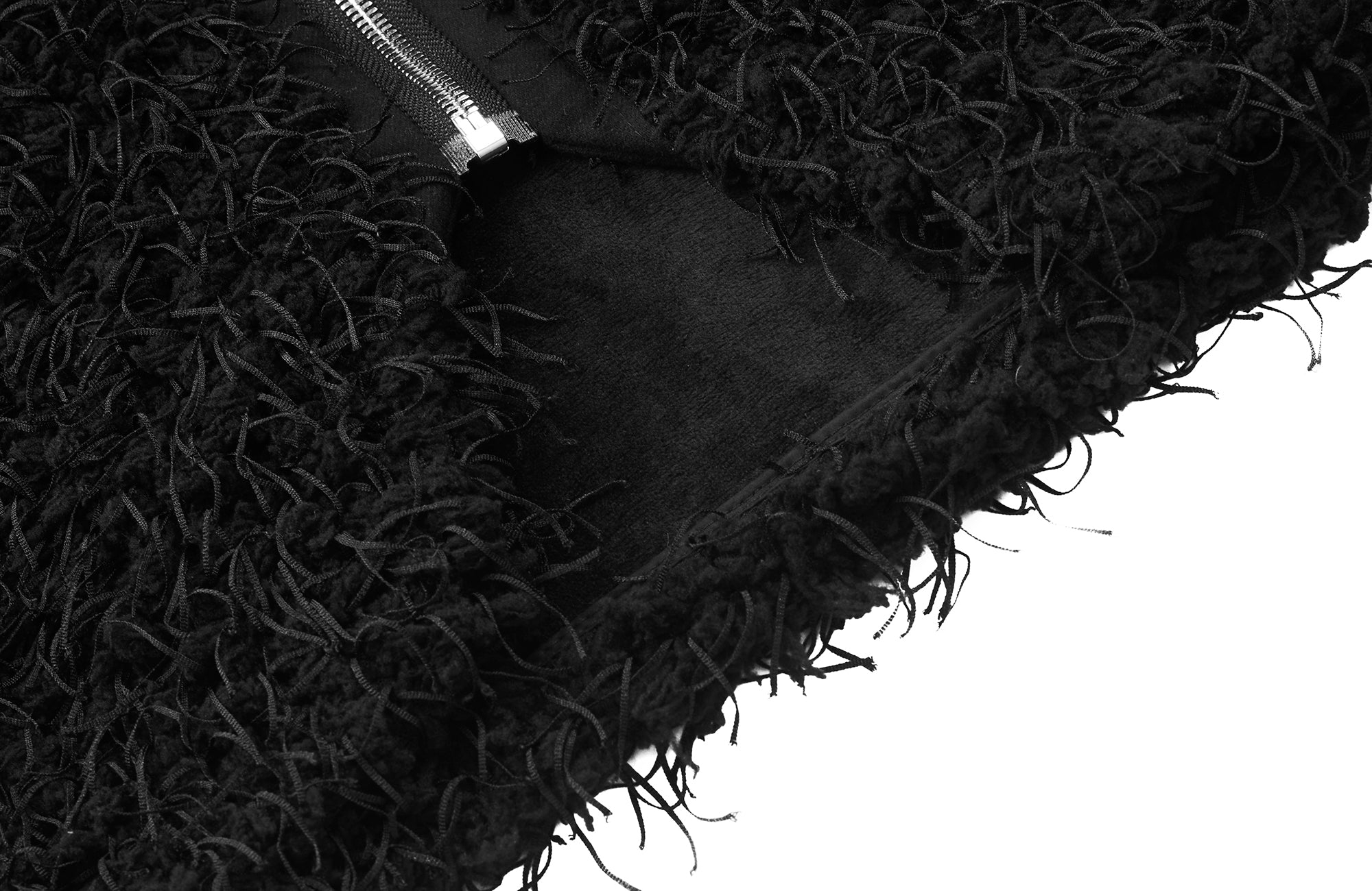 7440 37 1 Shaggy Faux Fur Stand-Collar Jacket, premium urban and streetwear designers apparel on PROJECTISR.com, 7440 37 1