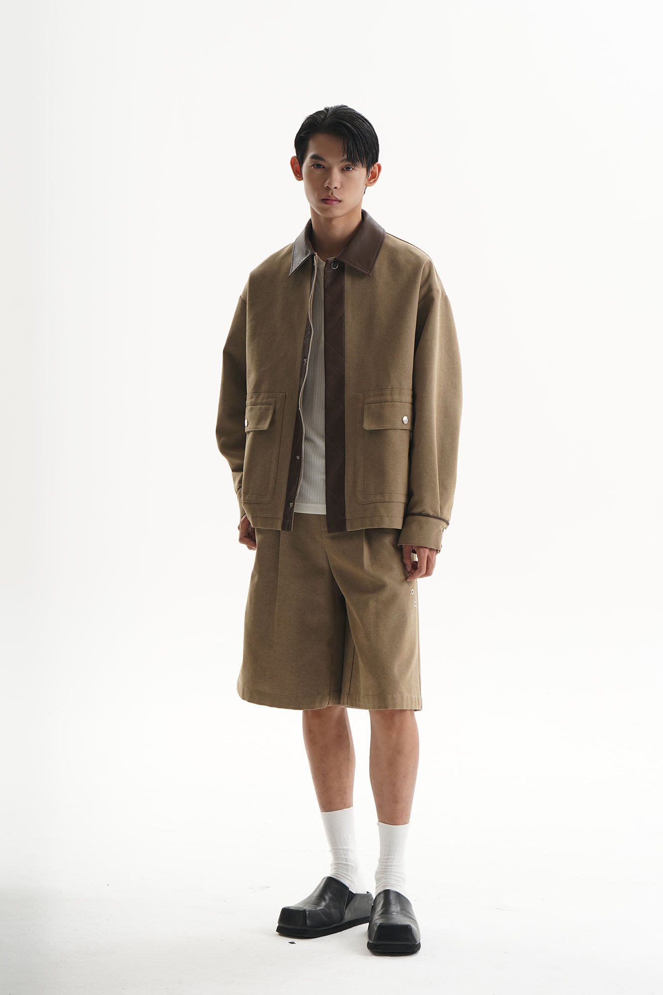 ORAL UTOPIA PU Panel Utility Jacket