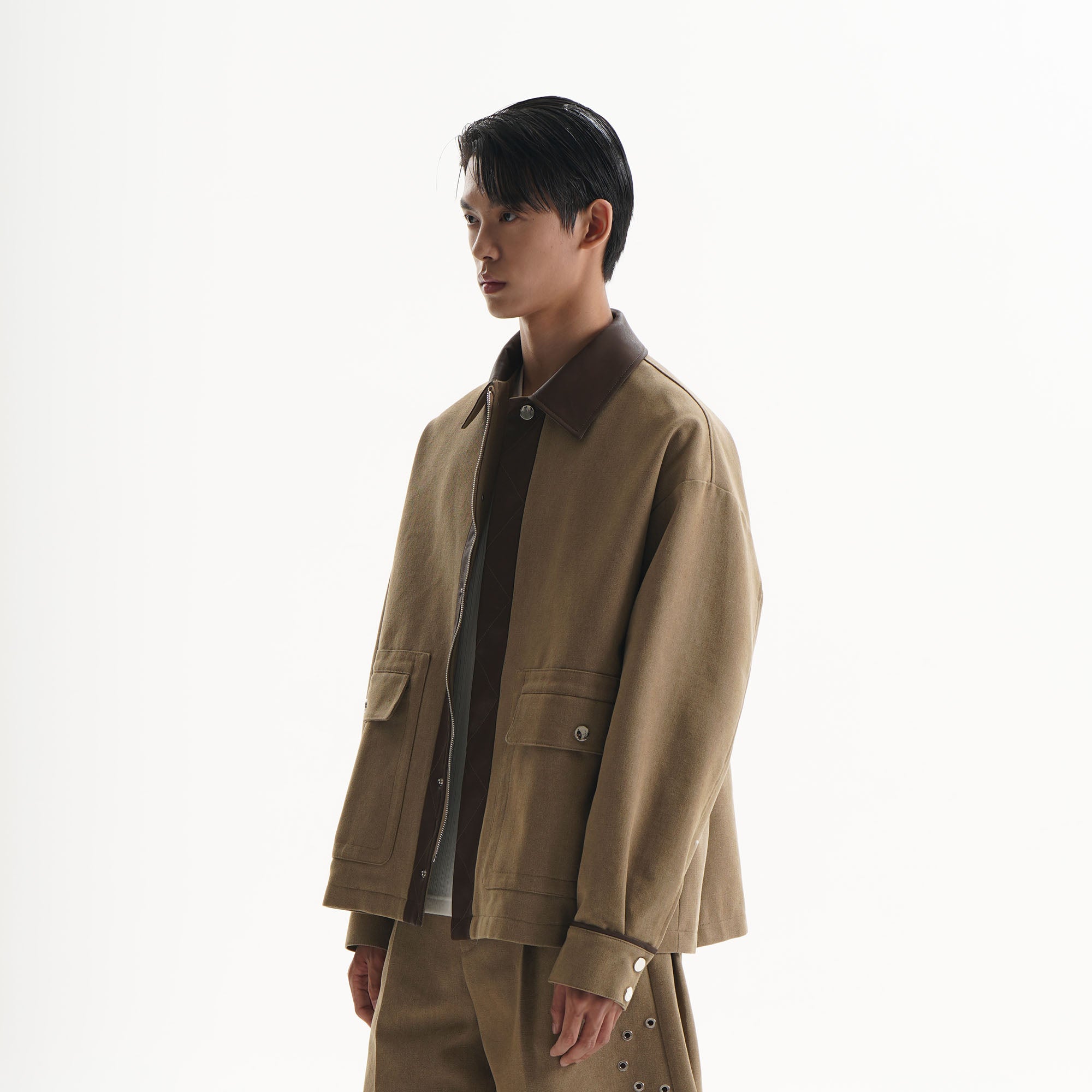 ORAL UTOPIA PU Panel Utility Jacket