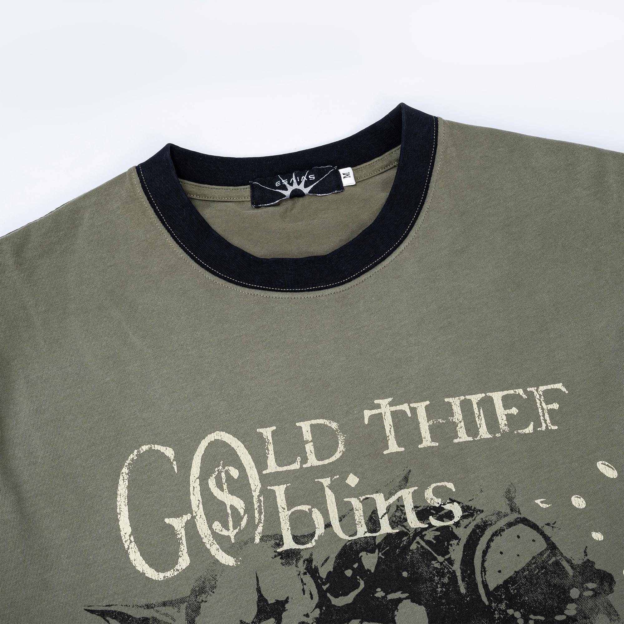 ESAIAS Washed Faded Graphic T-Shirt