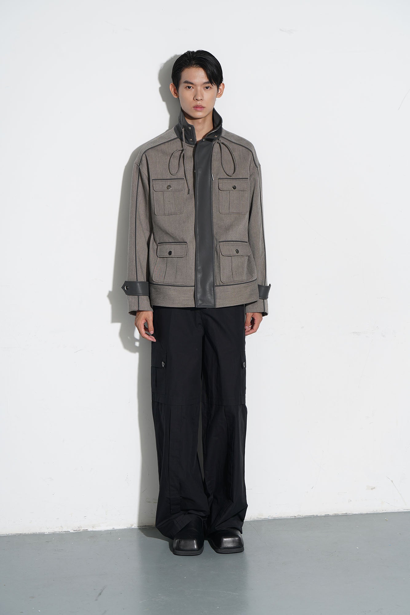 ORAL UTOPIA Multi-Pocket Drawstring Barn Jacket, premium urban and streetwear designers apparel on PROJECTISR.com, ORAL UTOPIA