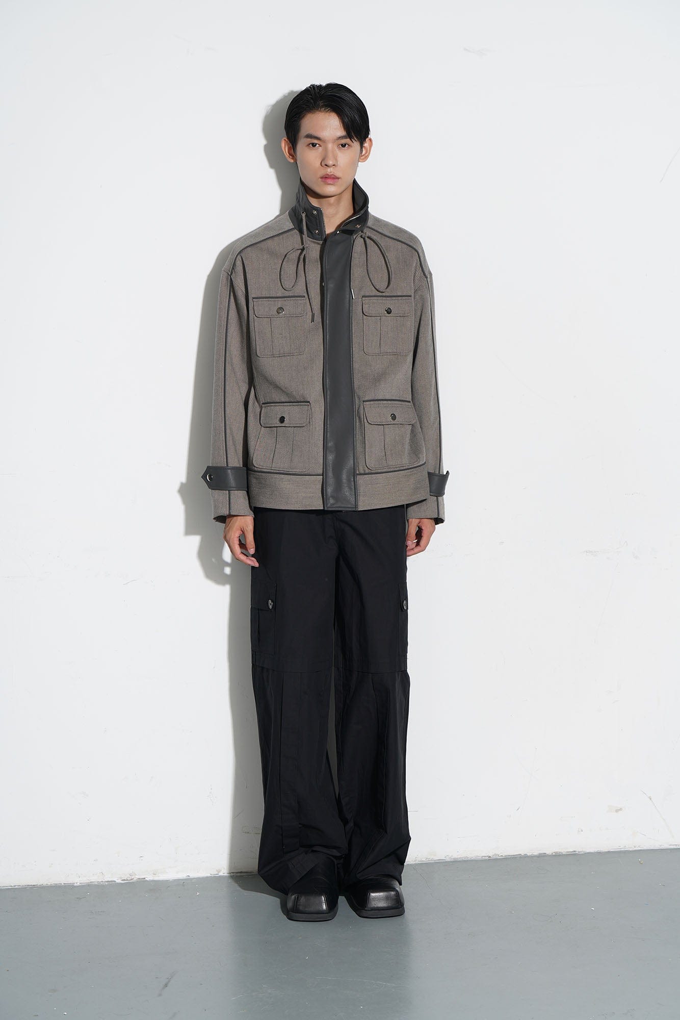 ORAL UTOPIA Multi-Pocket Drawstring Barn Jacket, premium urban and streetwear designers apparel on PROJECTISR.com, ORAL UTOPIA