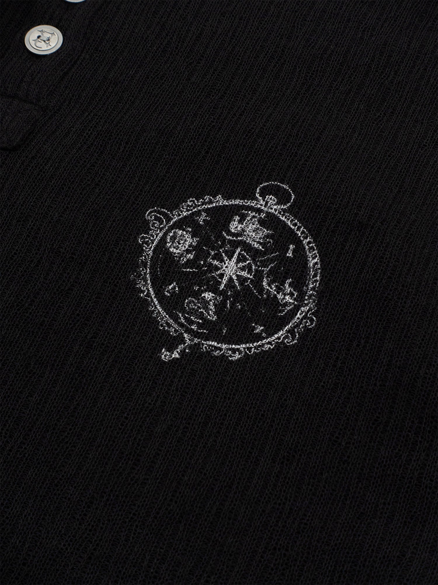 IN EXISTENCE Raw Hem Henley Long-Sleeve Tee